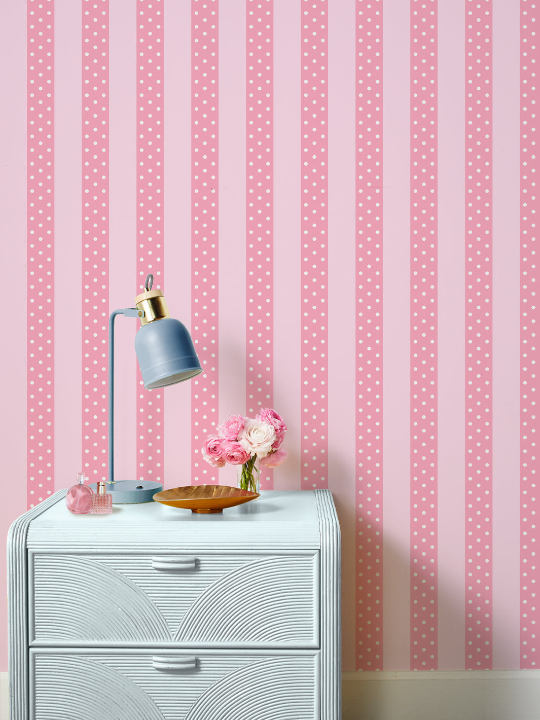 Barbie™ Just Ken Stripe Wallpaper - Bubblegum Pink Peel & Stick Wallpaper for Kids Room, Nursery, or Playroom Decor