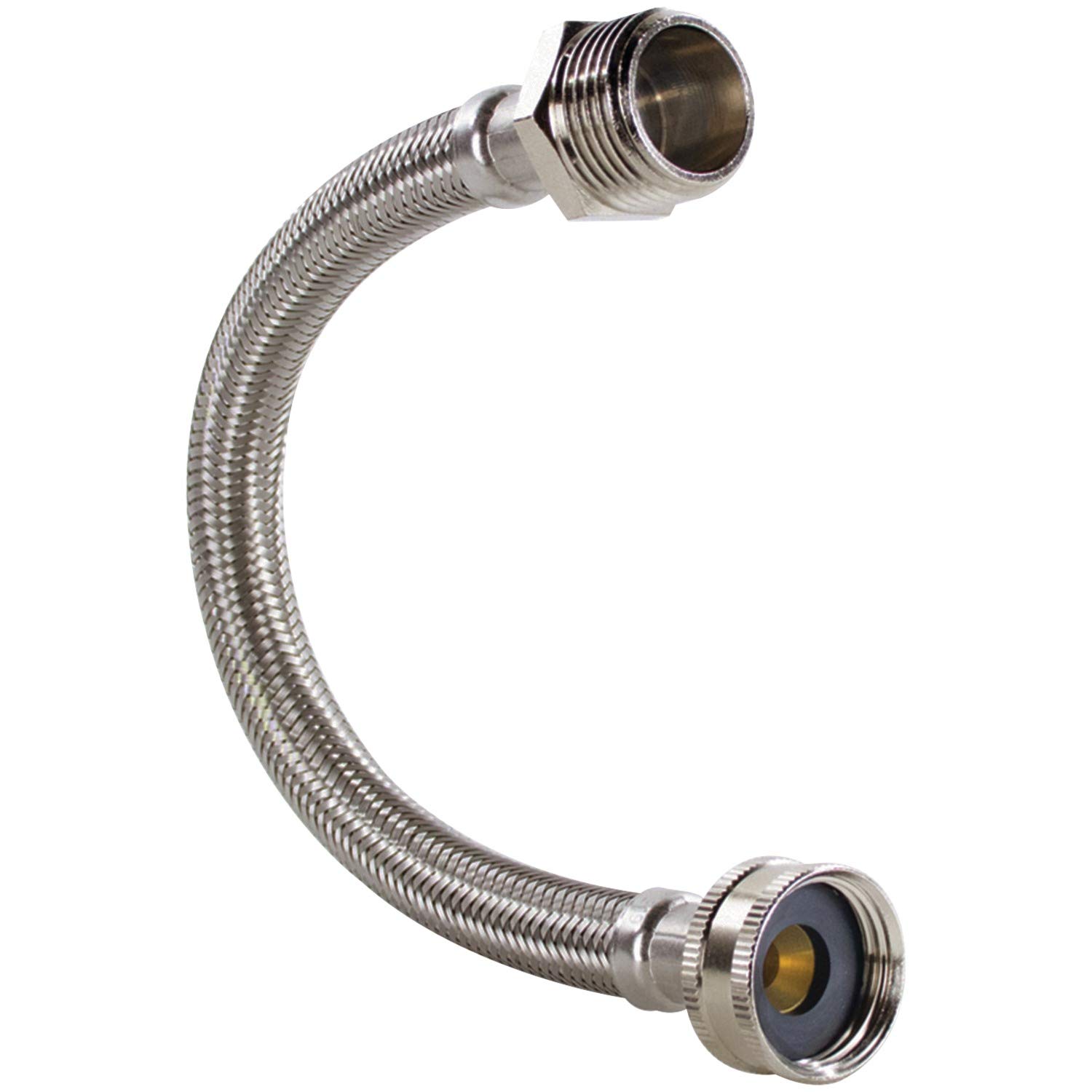 Certified Appliance Accessories WI12SSFM 12-Inch Braided Stainless Steel Water Inlet Hose for Washing Machines & Dishwashers - Durable & Leak-Proof - Perfect for Home Laundry & Kitchen Use
