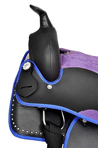 Premium Synthetic Western Saddle SS19 - 14 to 18 Inch Comfortable Horse Saddle with Complete Tack Set | Durable Equestrian Gear for Trail Riding, Training & Ranch Work