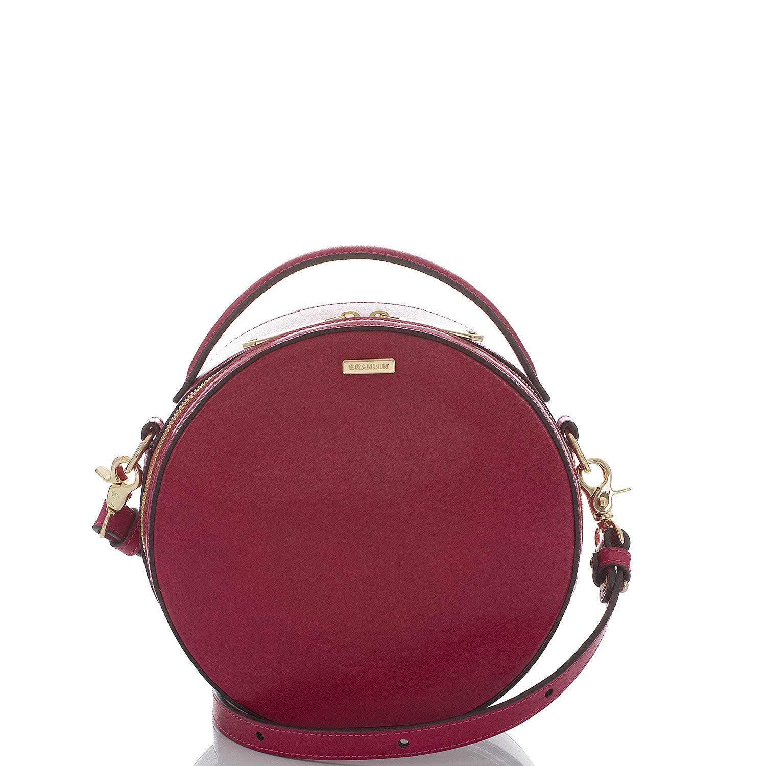 Brahmin Lane Leather Shoulder Bag in Fuchsia - Stylish Crossbody Purse for Women, Perfect for Work, Travel, and Everyday Use