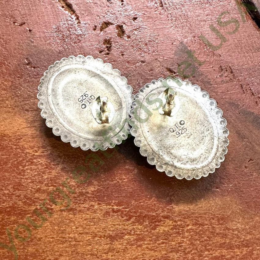 Vintage Sterling Silver Pierced Post Earrings with Channel Inlay - Elegant Dangle Jewelry for Women, Perfect for Parties, Weddings & Special Occasions