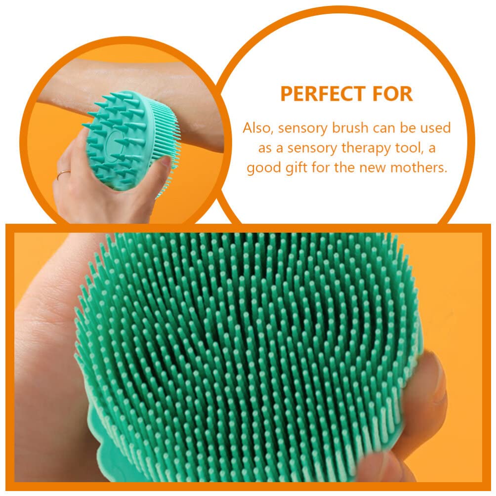 Lurrose Silicone Body Scrubber - Soft Exfoliating Loofah Bath Brush for Sensitive Skin, Gentle Shower Scrubber for Women, Men & Kids - Perfect for Baby Head Washing & Full Body Exfoliation in Bath or Shower