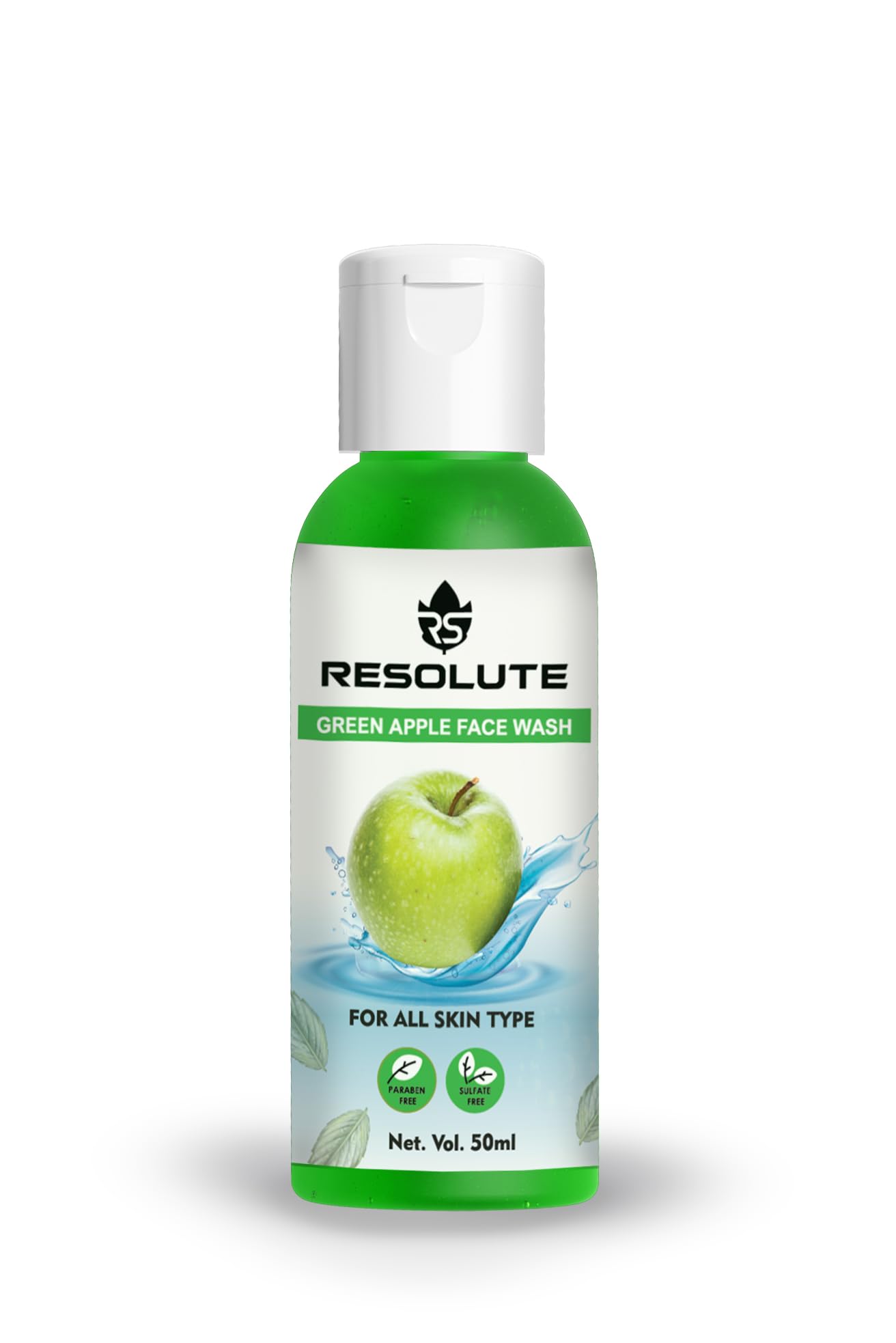 Green Apple Facial Cleanser 50ml (2-Pack) - Gentle Foaming Face Wash for Acne & Oily Skin - Perfect for Daily Skincare Routine & Travel