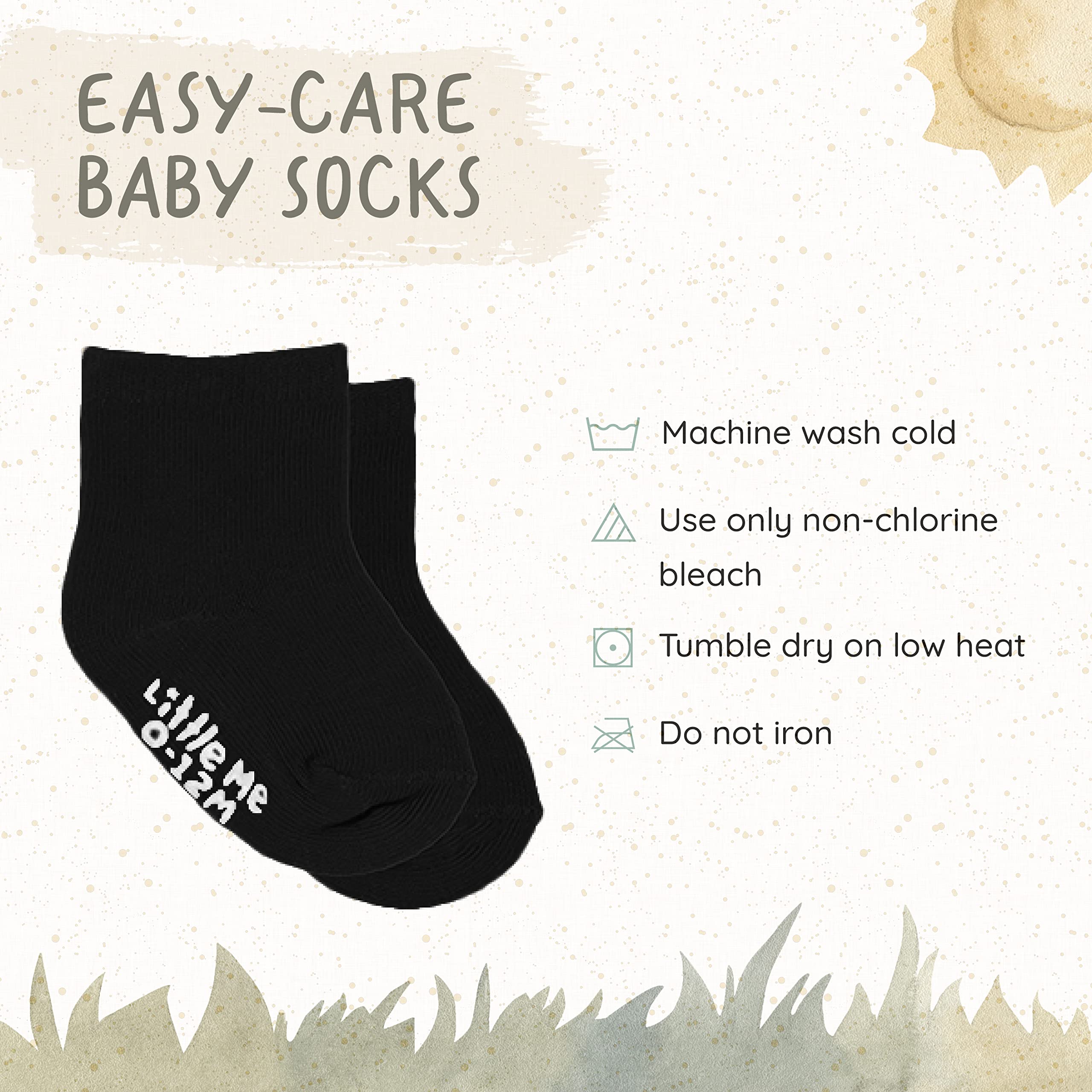 Little Me Unisex Baby Socks - Soft Cotton Newborn Infant & Toddler Socks (0-24 Months) for Boys & Girls - Perfect for Everyday Wear, Playtime & Gift Giving
