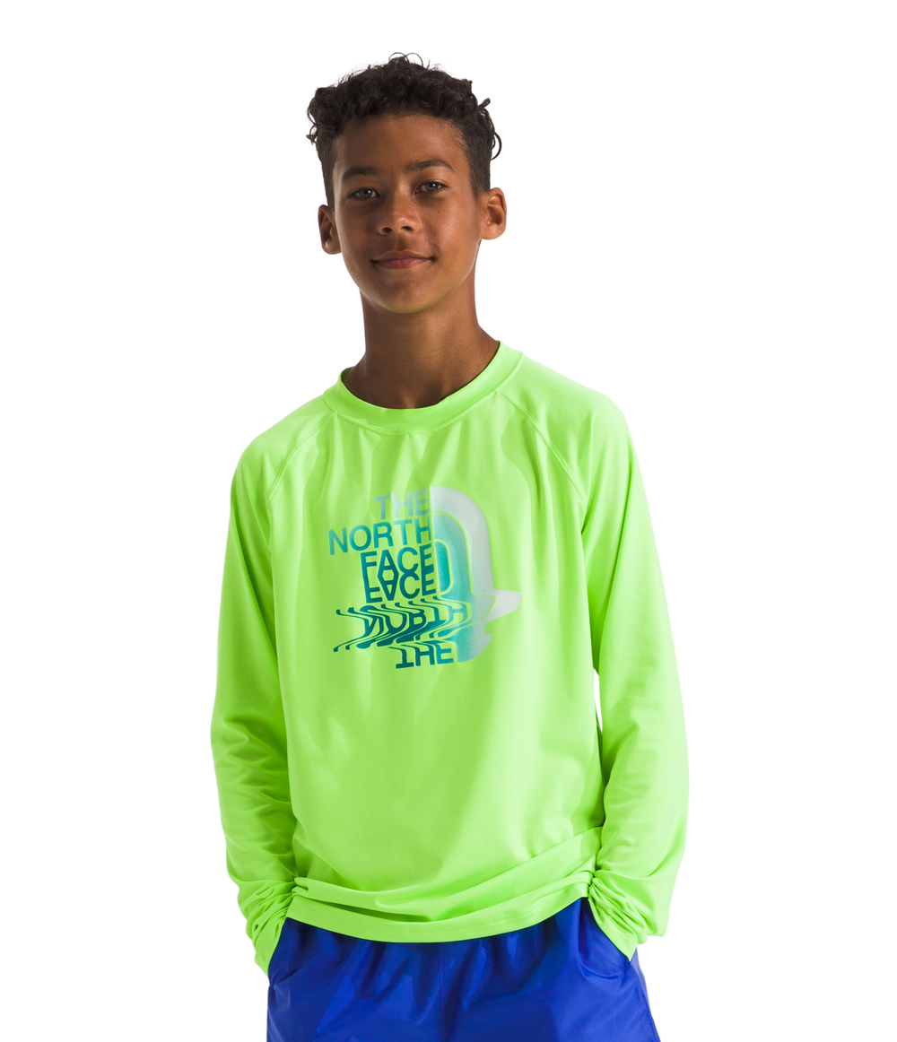 The North Face Boys' Amphibious Long Sleeve Sun Shirt - UPF 50+ UV Protection, Quick-Dry & Lightweight for Swimming, Hiking & Outdoor Adventures