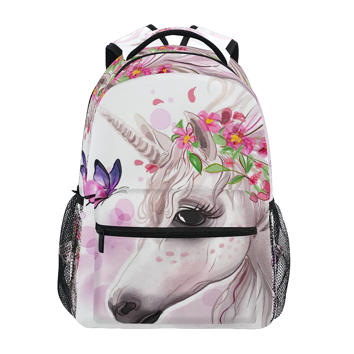 Cute Unicorn Backpack for Girls - Lightweight School Backpack for Teens, Waterproof College Bookbag with USB Charging Port - Perfect for School, Travel & Daily Use