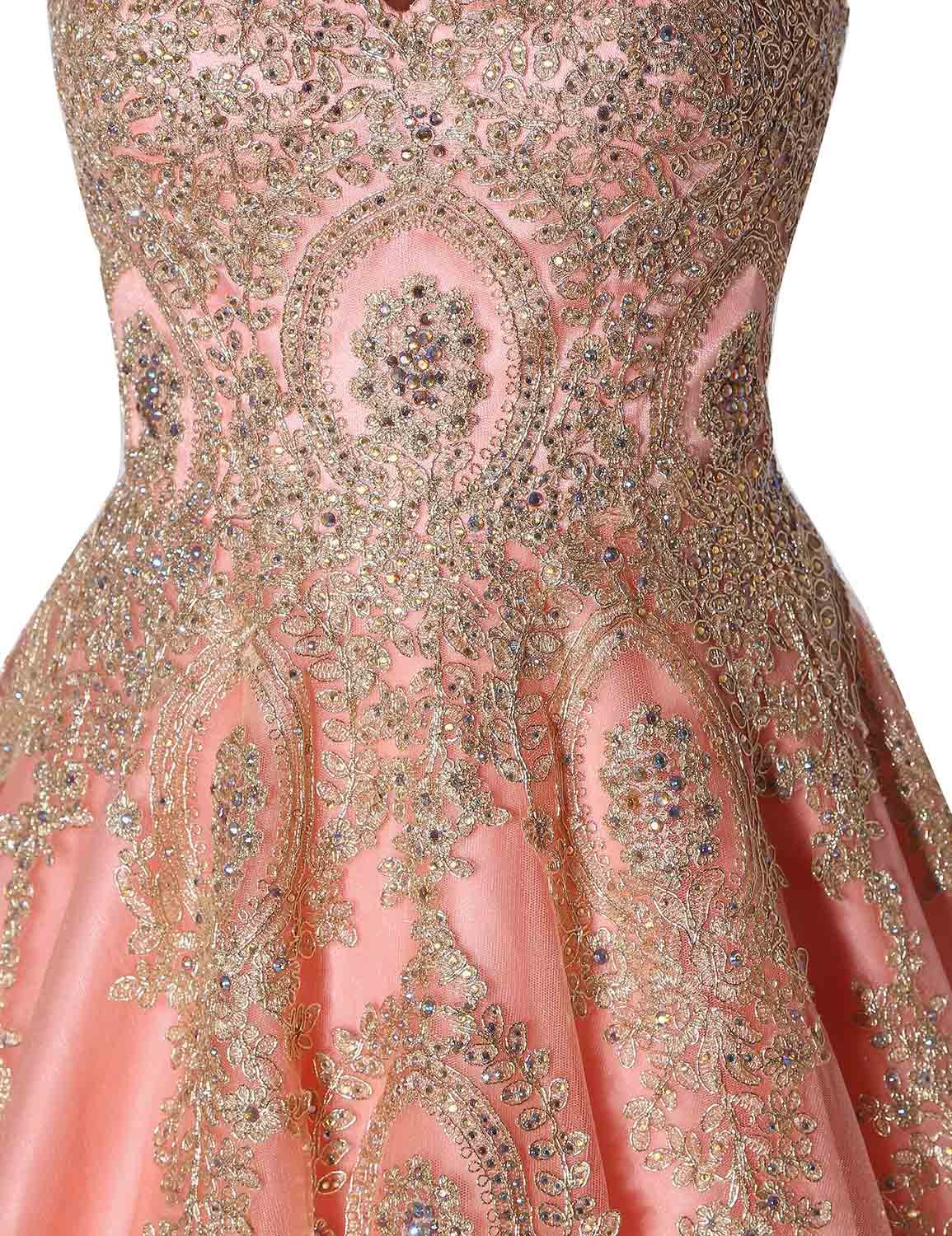 Sarahbridal Women's Elegant Long Beaded Prom Evening Dresses 2022 - Pearl Embellished Wedding Party Ball Gowns for Homecoming, Quinceañera & Formal Events