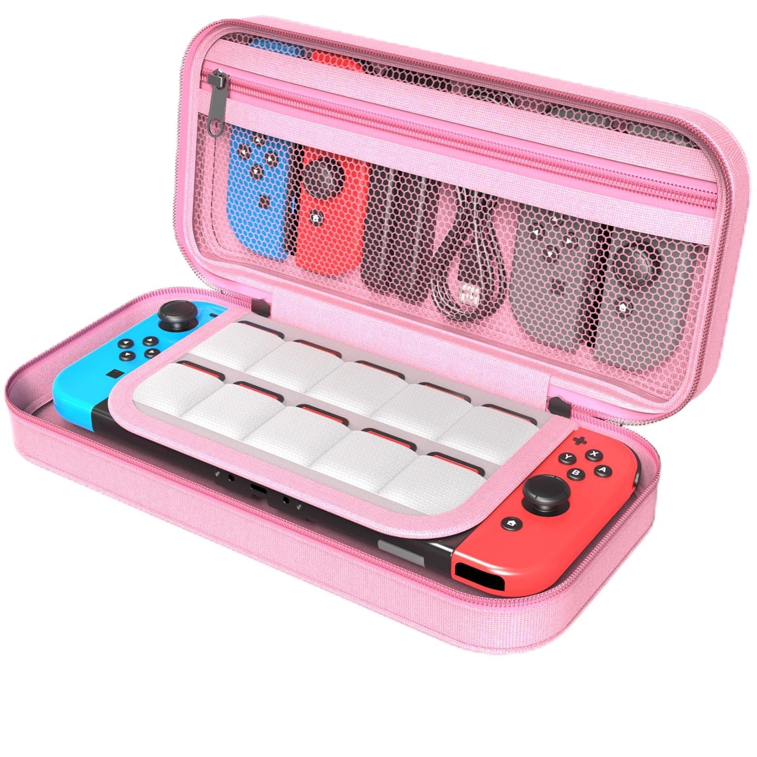 Nintendo Switch/Switch OLED Compatible Travel Case - Soft Portable Carrying Case for Switch Console & Accessories - Perfect for Gaming on the Go & Travel Protection