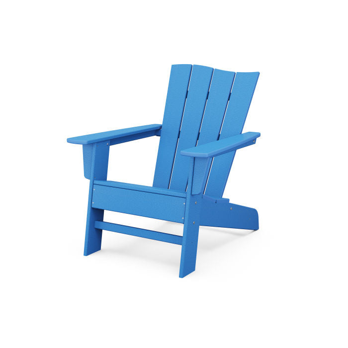POLYWOOD Wave Chair Left - Durable Outdoor Adirondack Chair for Patio, Poolside & Garden - Weather-Resistant & Comfortable Seating Solution
