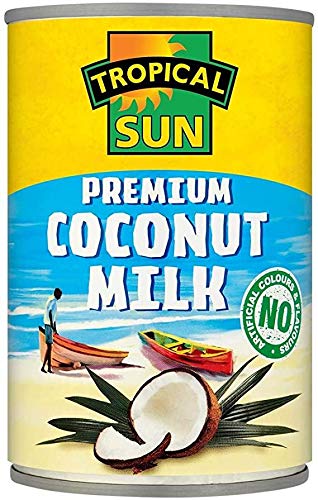 Tropical Sun Coconut Milk 400ml (Pack of 2) - for Cooking & Smoothies
