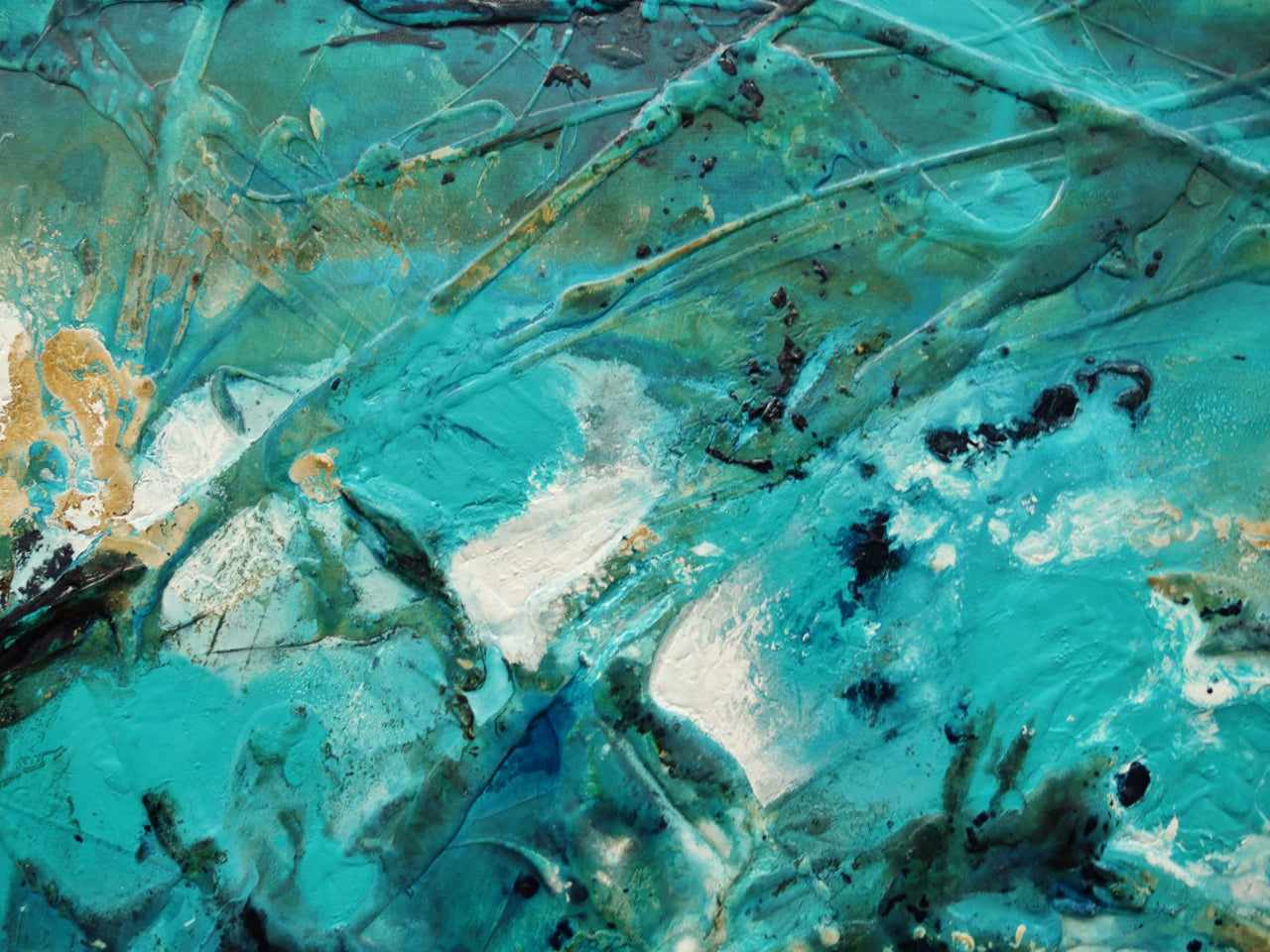 160cm x 100cm Teal Rust Textured Abstract Canvas Wall Art - Modern Home Decor for Living Room, Bedroom & Office