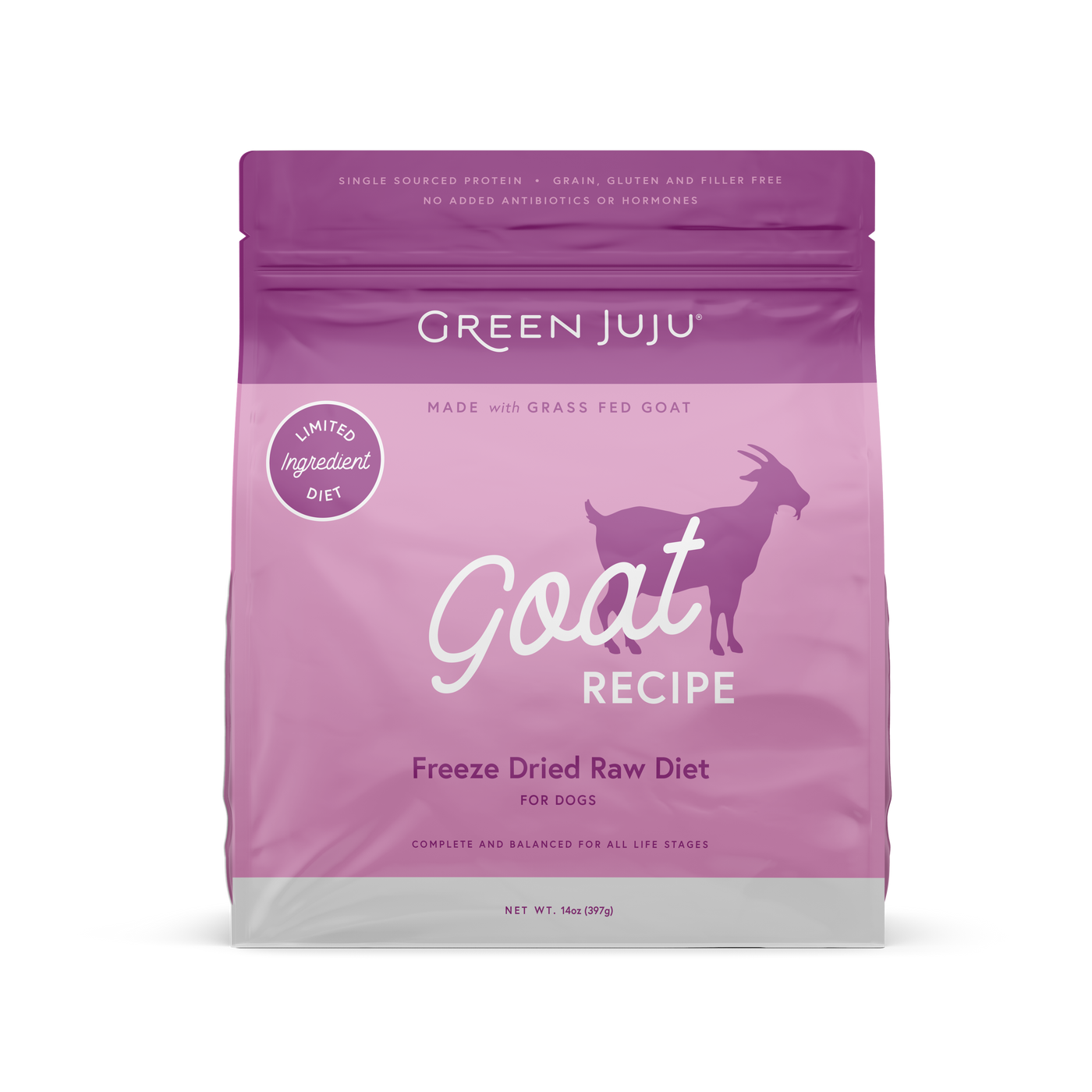 Green Juju Freeze Dried Raw Goat Diet - Natural Pet Food for Dogs & Cats | Perfect for Travel, Training & Digestive Health