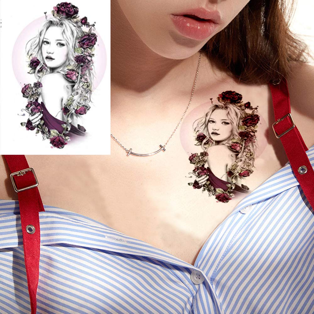 Voorkoms Waterproof Temporary Tattoos for Men & Women - Long Lasting Fake Tattoos for Parties, Halloween & Body Art