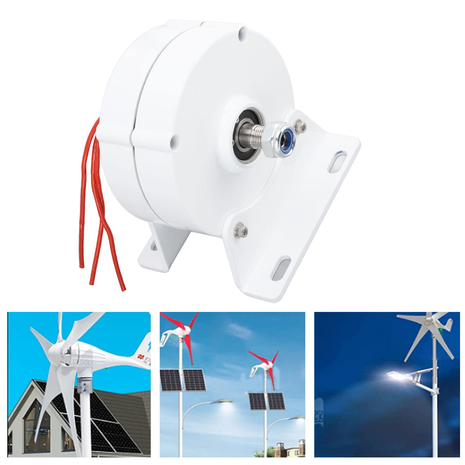 200W 48V Permanent Magnet Electric Motor Generator, 3 Phase AC Alternator for Vertical & Horizontal Wind Turbines - Perfect for Home Wind Power Systems & Off-Grid Energy Solutions