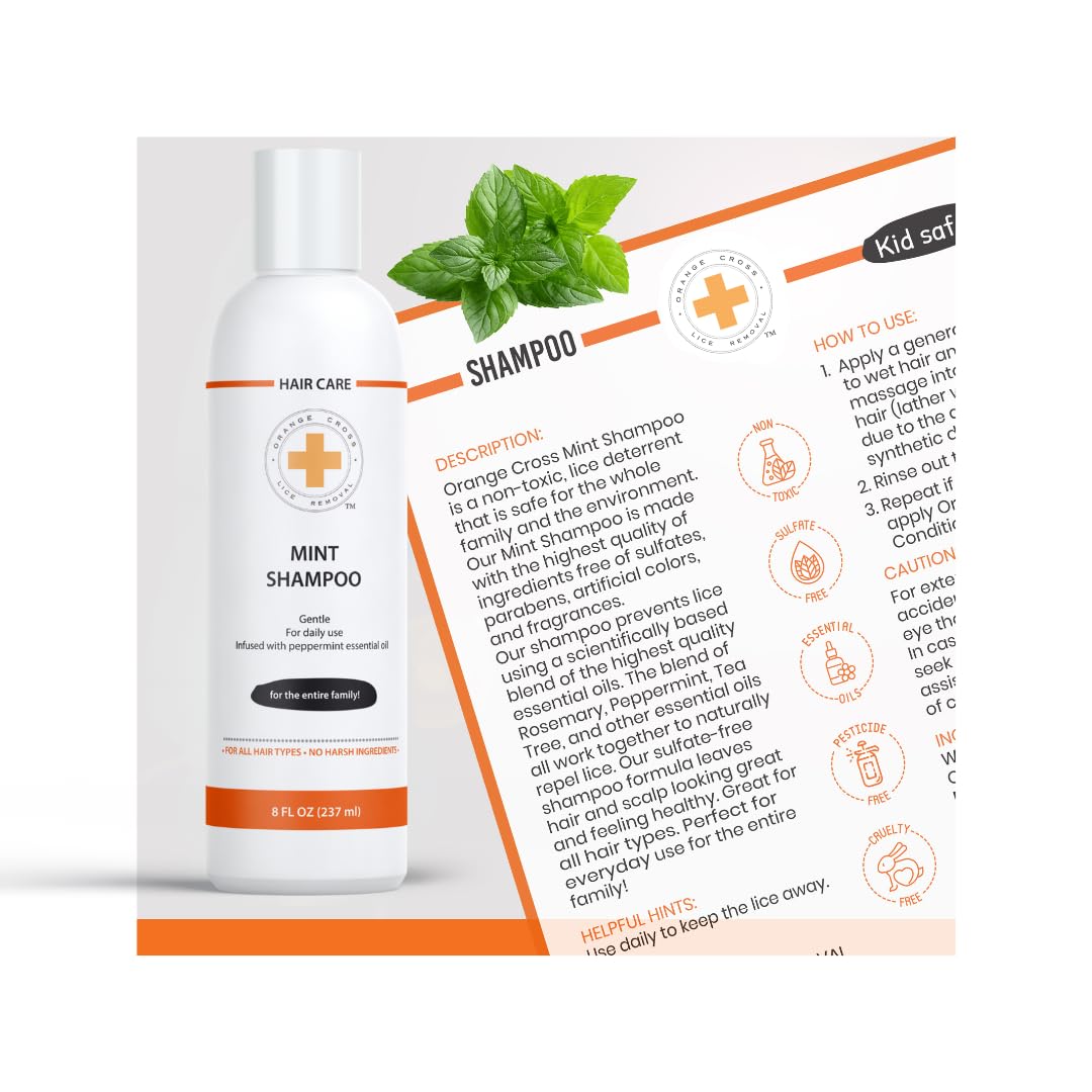 **Lice Shampoo & Stainless Steel Comb for Kids & Adults - Effective Head Lice Treatment, Nit & Super Lice Removal - Perfect for Home, School & Travel Use**