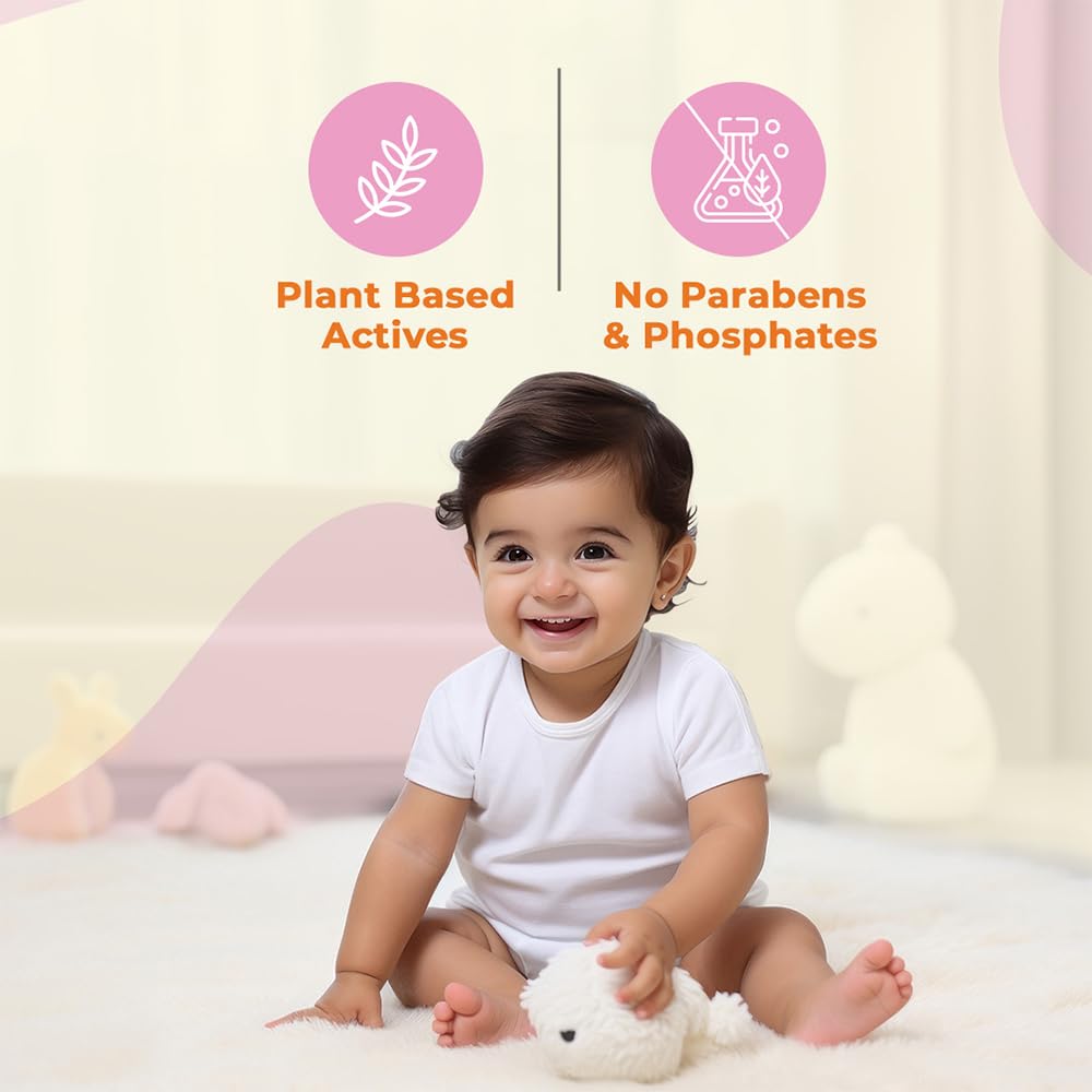 Vim Baby Dishwashing Liquid – Plant-Based Formula Removes 100% Milk Stains & Odors | Paraben & Phosphate Free | Safe for Baby Bottles & Utensils (500ml) – Gentle Cleaning for Infant Feeding Items