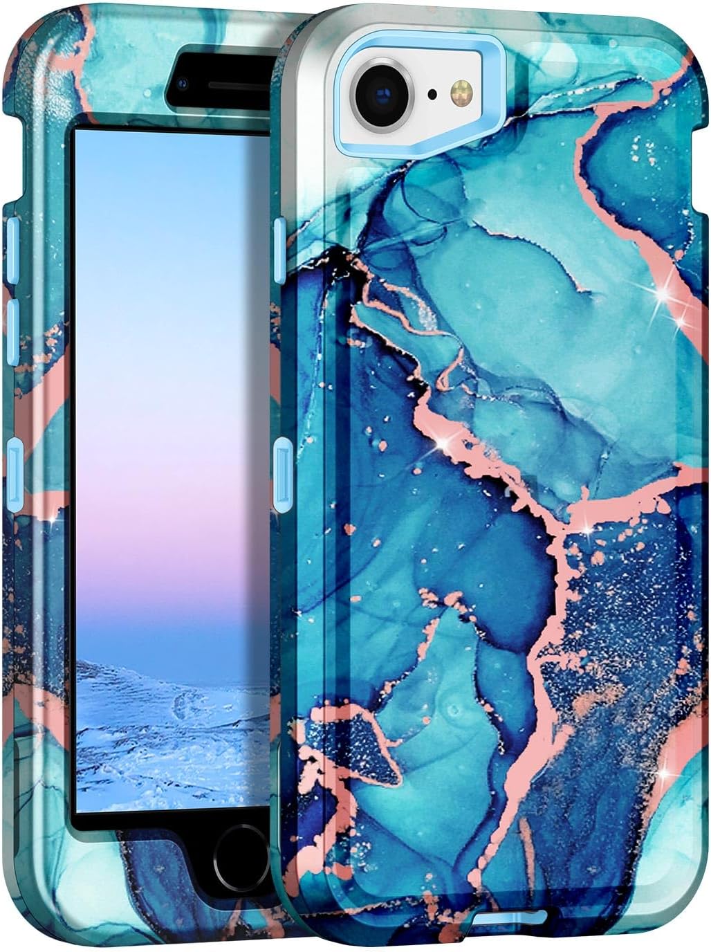 iPhone 16 Pro Case - Heavy Duty Shockproof Rugged Cover with Hybrid Hard PC & Soft Rubber | 3-in-1 Full Body Protection | Slim Design for Women | Perfect for Outdoor, Work & Daily Use