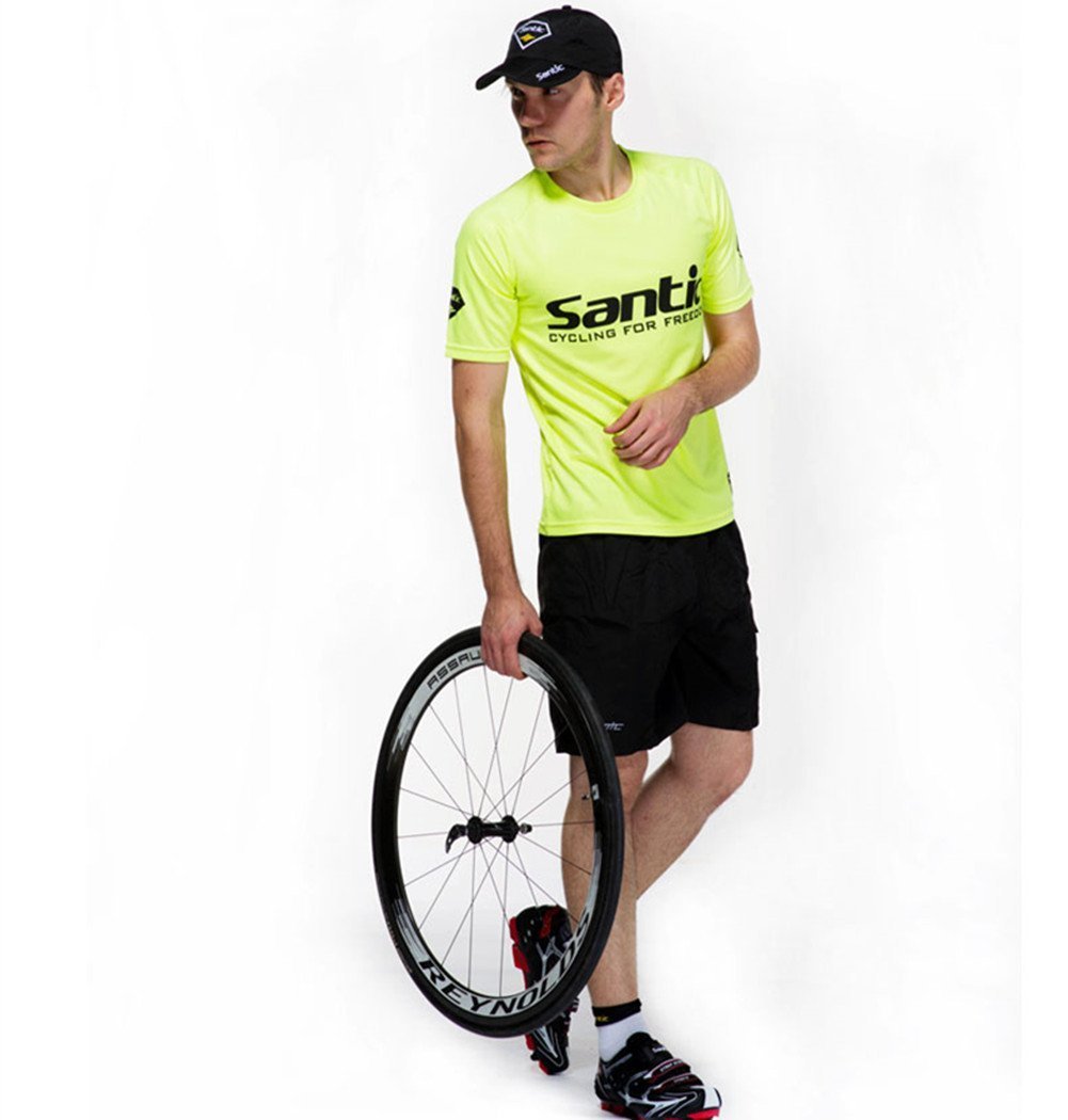 Santic Men's Cycling Shorts - Breathable Padded Bike Shorts for Men, Comfortable & Moisture-Wicking Bicycle Shorts for Road & Mountain Biking | Perfect for Cycling, Spinning & Training