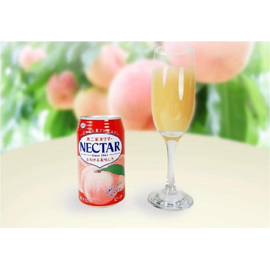 Fujiya Nectar Peach Beverage - Crushed White Peach Juice Drink 380ml (12.8oz) - Refreshing Summer Drink for Picnics, Parties & Asian Cuisine Pairing