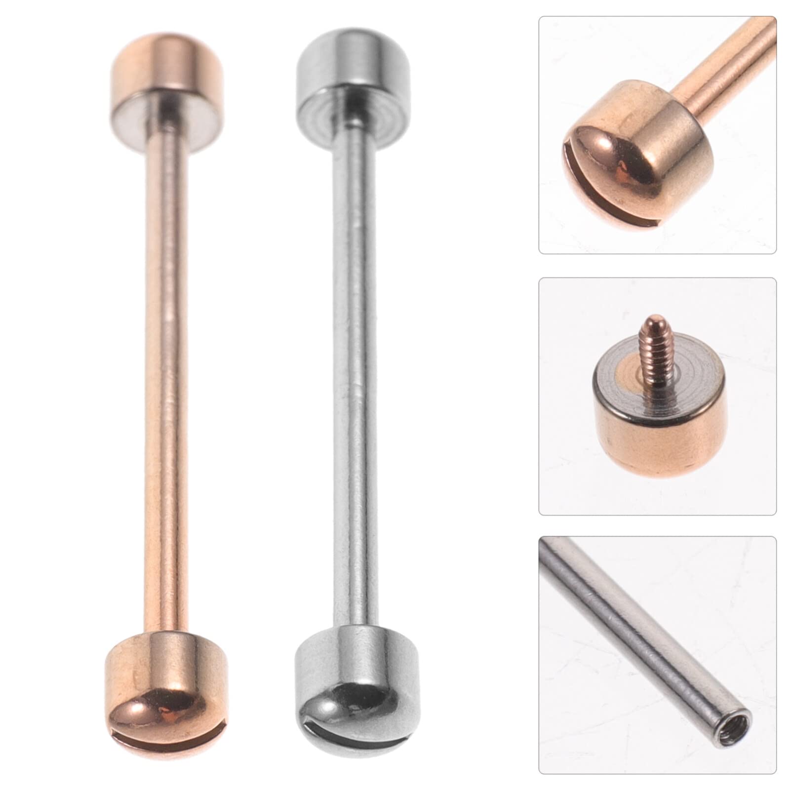 Hemobllo 2-Pack Watch Screw Tube Replacement Kit - Stainless Steel Watch Band Link Pins for Watch Strap Repair - Compatible with Rolex, Seiko, Casio & More (Perfect for Watch Repair & Maintenance)