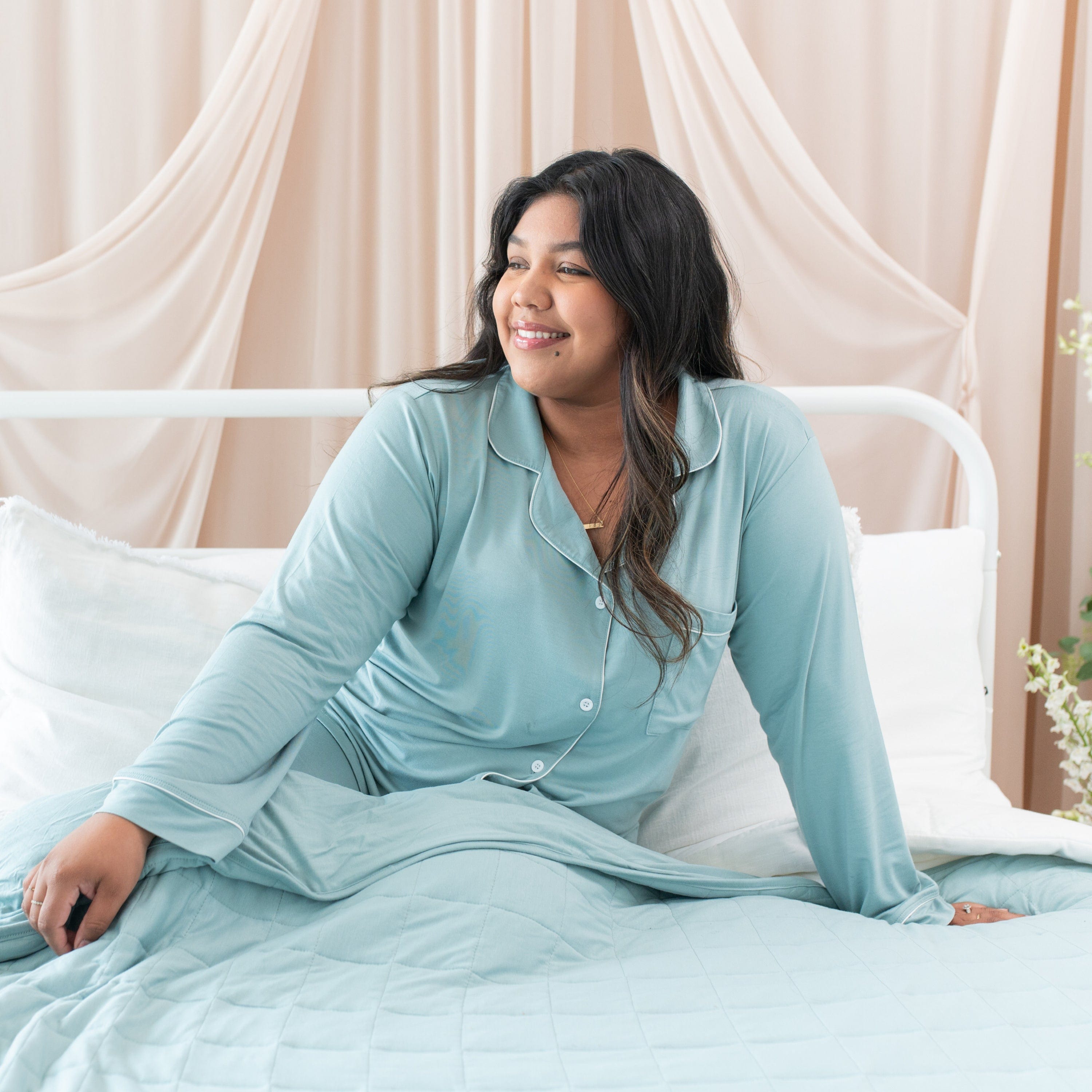 Premium Adult Quilted Blanket - Ultra Soft & Warm Glacier Blue - Perfect for Bed, Sofa & Winter Camping