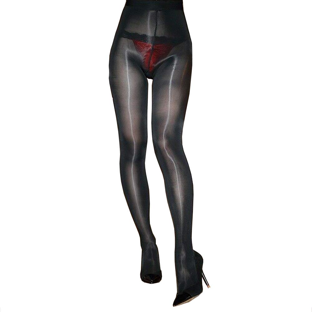 Leesuo Women's 8D Sheer Nylon Tights - Shiny Oil Sheen Stockings, Silky Smooth & Transparent Pantyhose for Everyday Wear, Office, Parties & Date Nights
