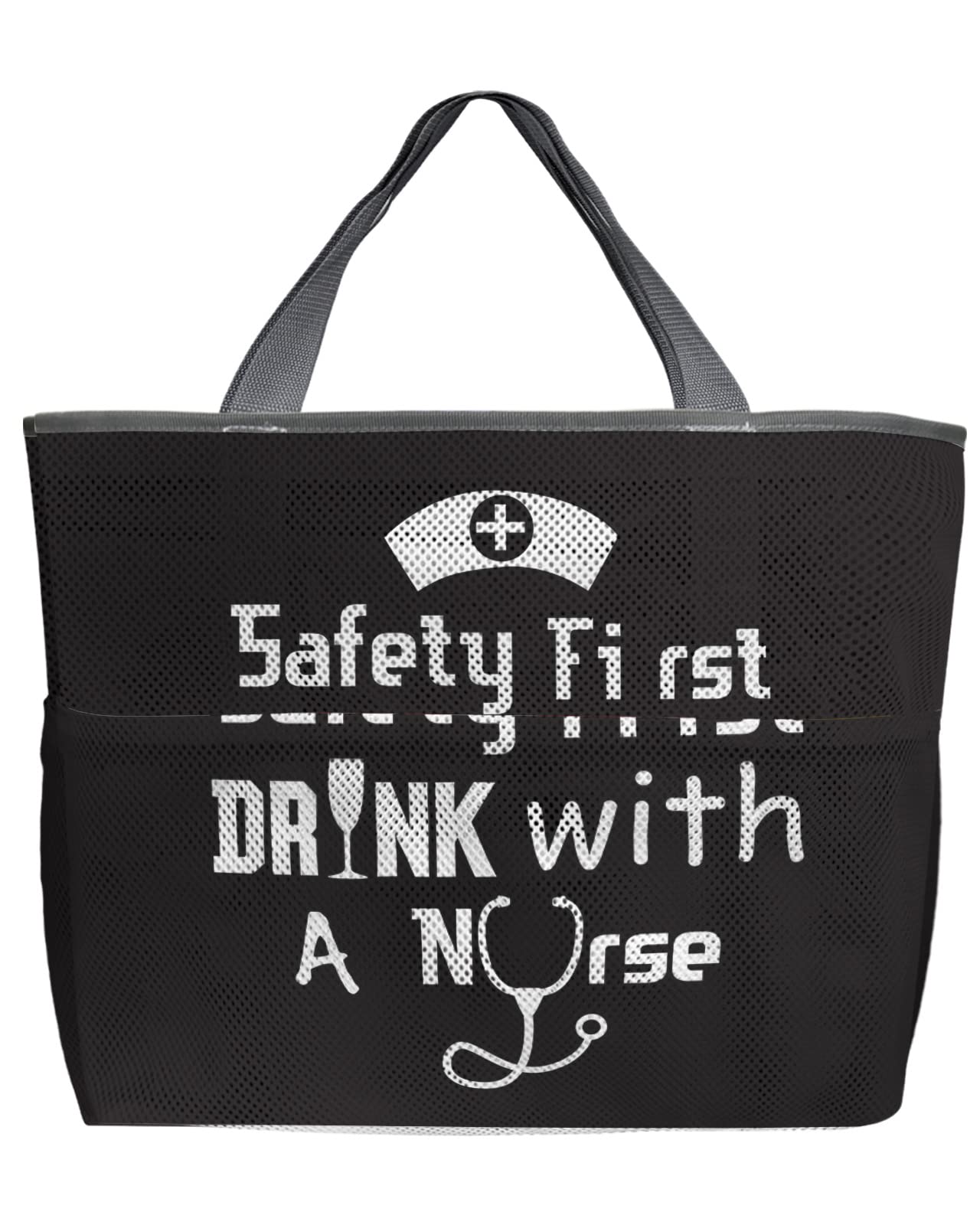60L Oversized Mesh Beach Tote Bag with Pockets - Quick Dry, Foldable & Lightweight Swim Bag for Pool, Beach & Grocery Storage (24