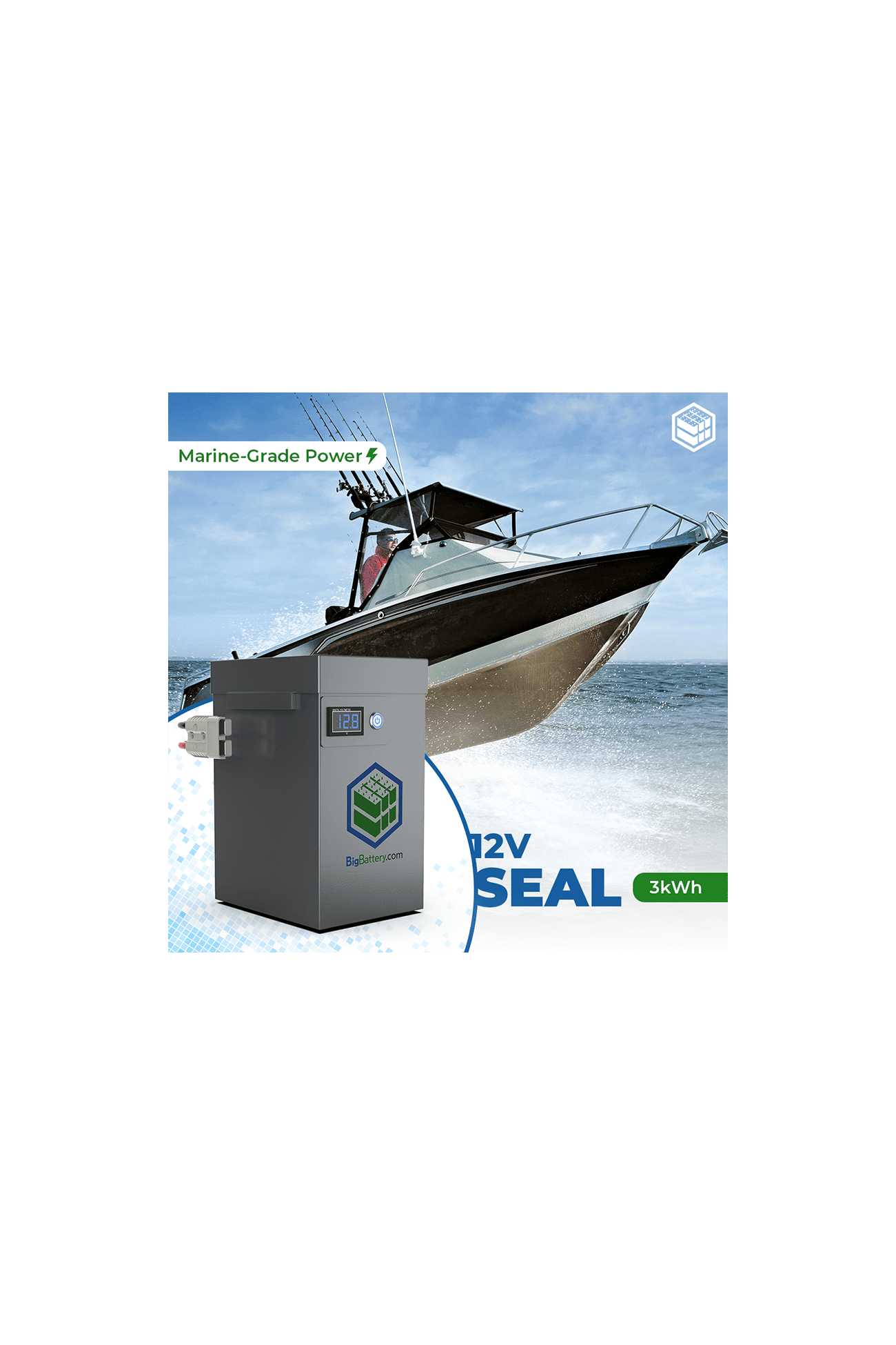 12V 228Ah LiFePO4 Deep Cycle Battery - 3.0kWh Sealed Lithium Iron Phosphate Battery Kit for Solar Power, RV, Marine & Off-Grid Applications