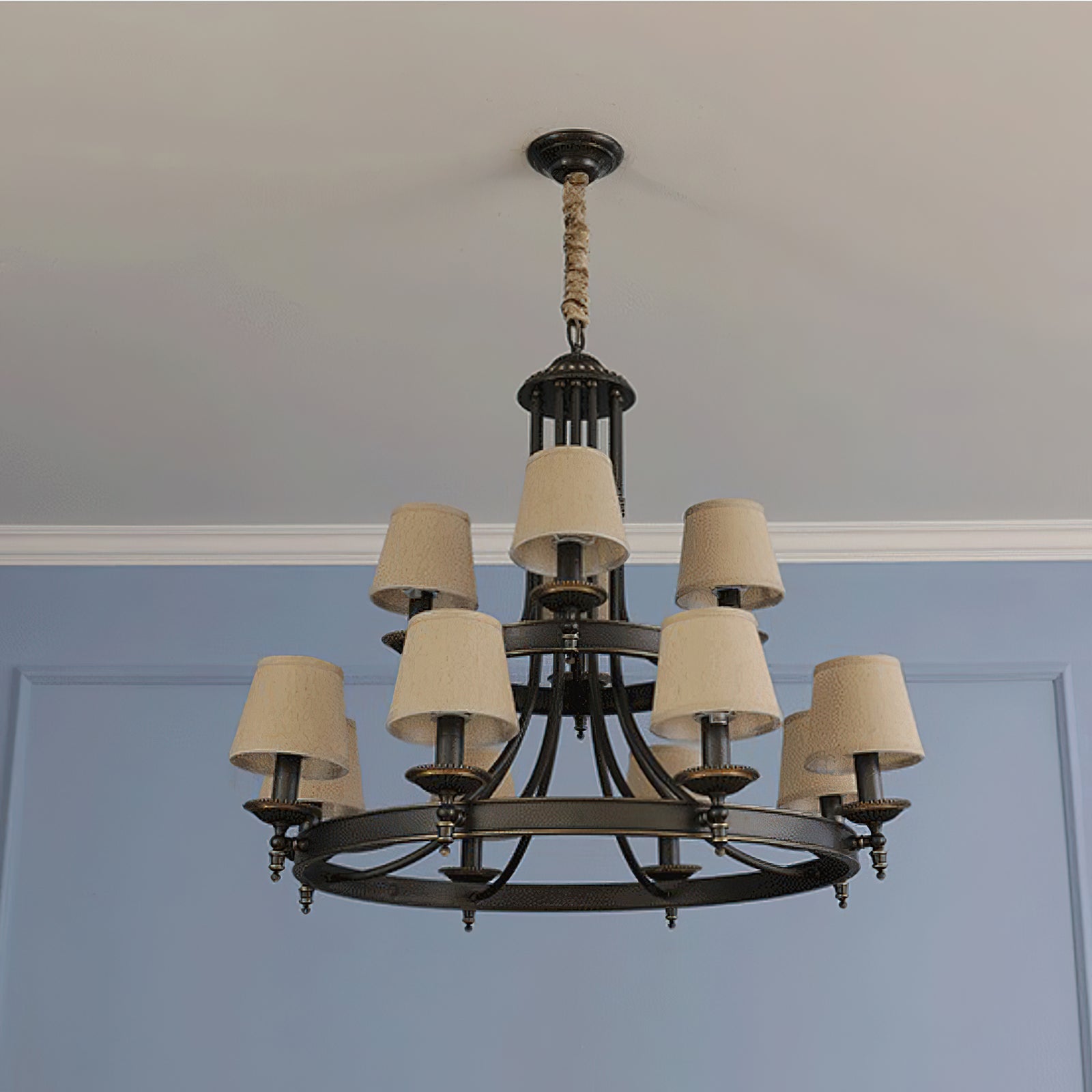 Alessio Modern Crystal Chandelier - Elegant Ceiling Light Fixture for Dining Room, Living Room & Bedroom | Perfect for Home Decor & Interior Design