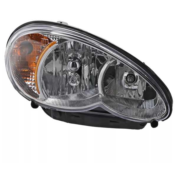 Compatible with 2006-2010 PT Cruiser Convertible Wagon Right Passenger Side Halogen Headlight Assembly with Bulb - Perfect for Night Driving & Vehicle Restoration Projects