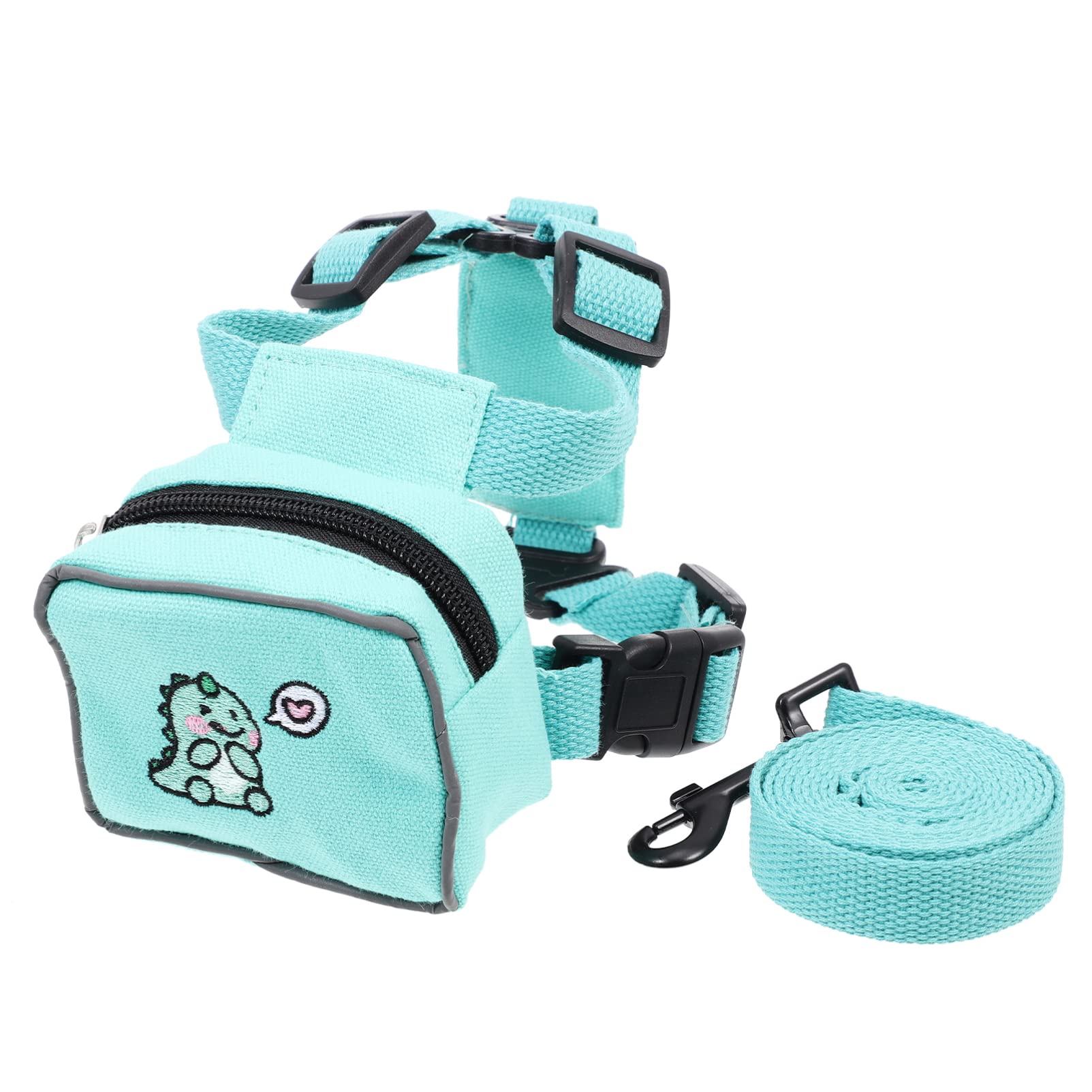 Mipcase Pet Backpack Carrier for Small Dogs - Adjustable Dog Leash Backpack Harness with Traction Rope, Puppy Saddle Bag & Break Suspenders - Durable Polyester Travel Backpack for Hiking, Walking & Outdoor Adventures
