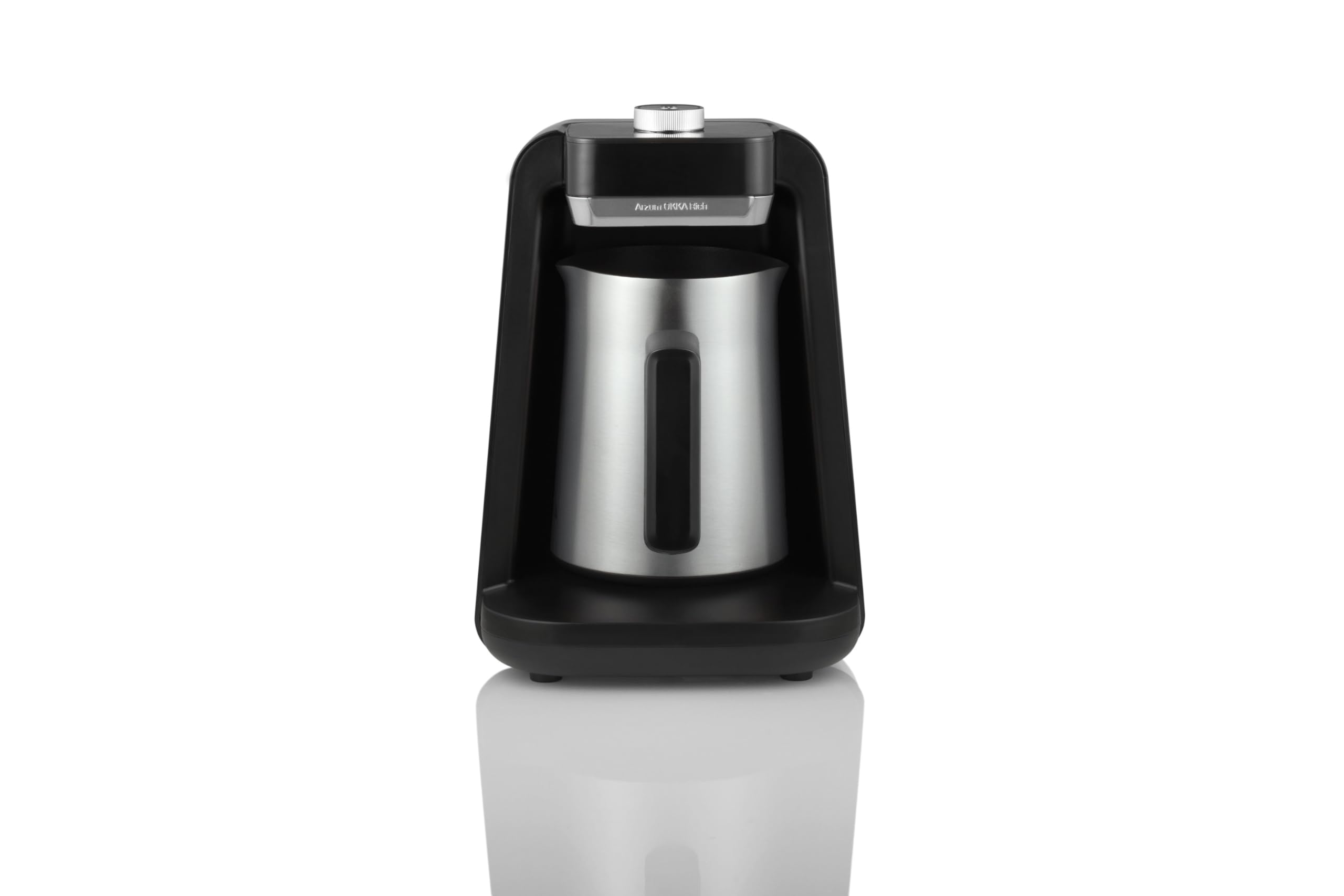Arzum Okka Rich Spin Pro Turkish Coffee Maker & Milk Frother - 120V Electric Hot Beverage Machine with Stainless Steel Pot (5 Cups Capacity) - Perfect for Home, Office & Cafe Use