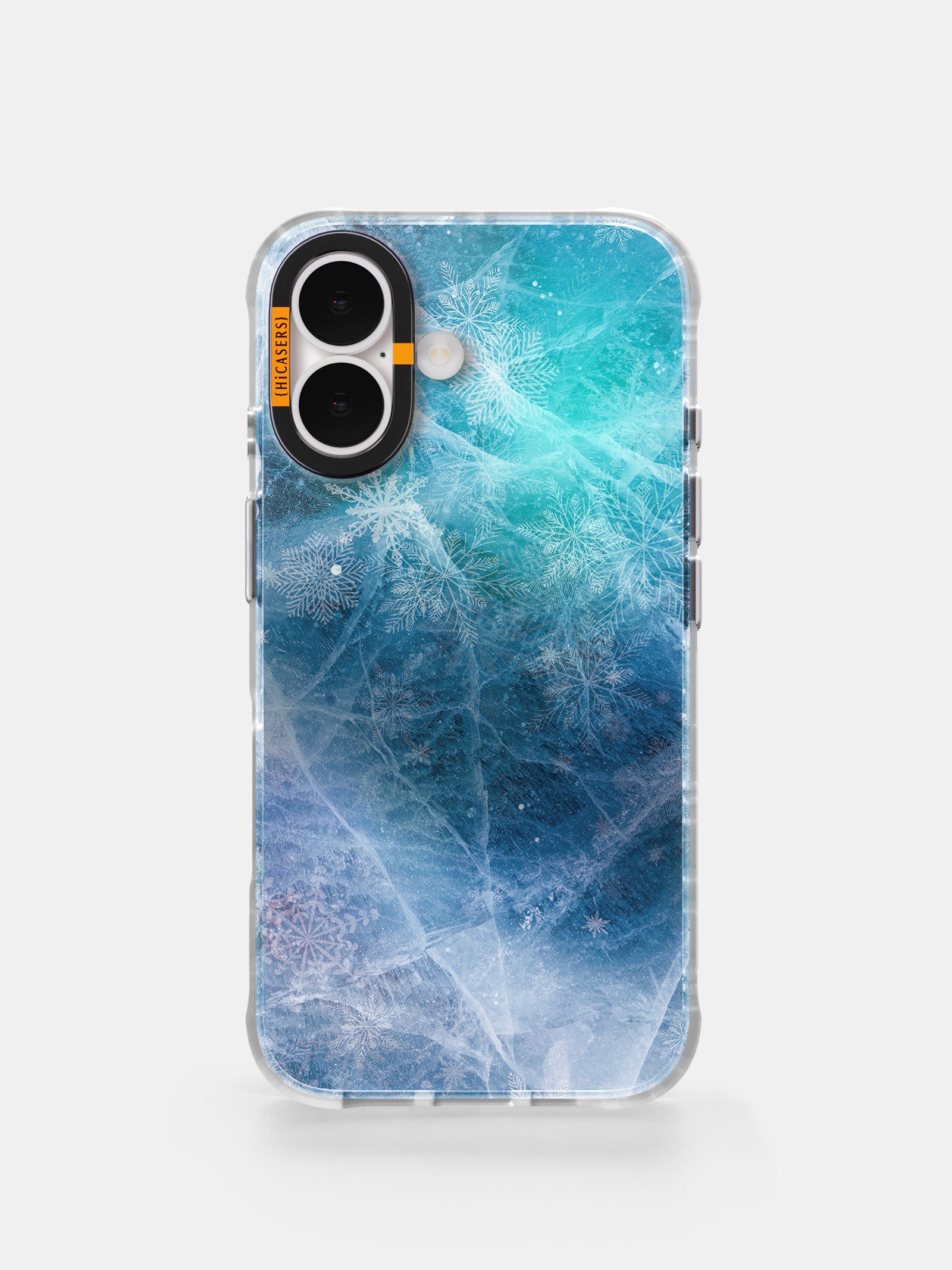 Frosted Pattern Shimmering Phone Case - Icy Blue Protective Cover for iPhone & Samsung | Elegant & Durable for Everyday Use & Special Occasions