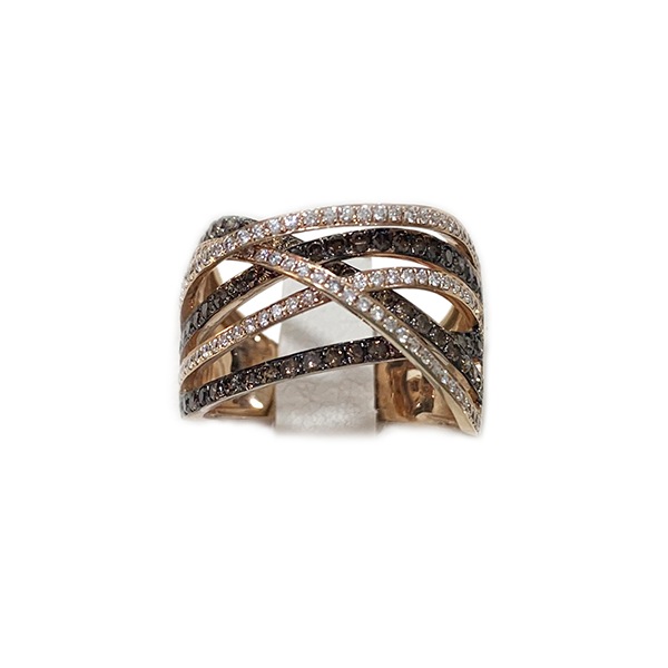 14K Rose Gold Brown Diamond Ring for Women - Elegant Vintage Style Engagement & Wedding Band - Perfect for Anniversary, Proposal & Special Occasions