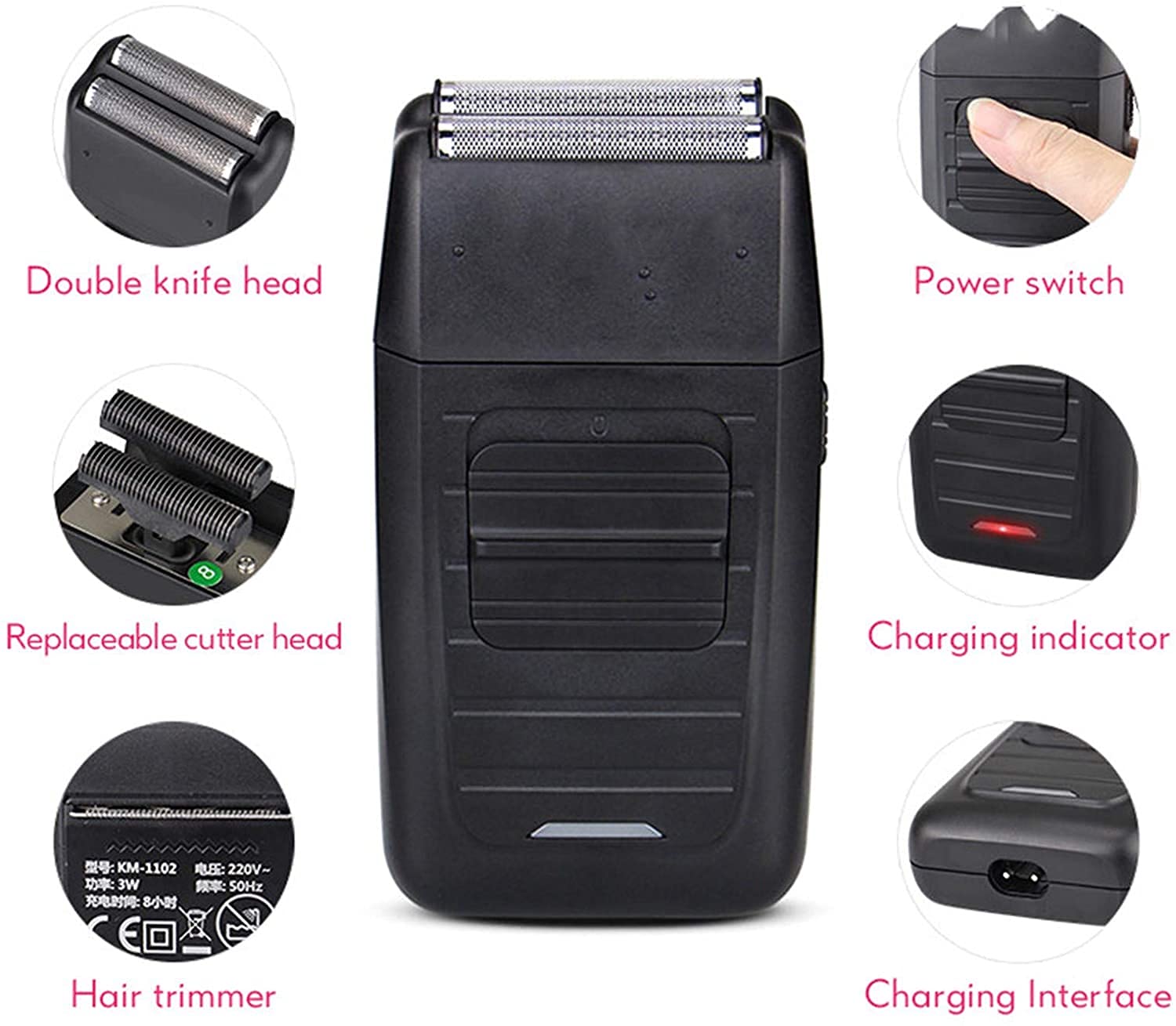 Premium Electric Cordless Razor for Men - Rechargeable Wet & Dry Foil Shaver with Pop-Up Trimmer | Smooth Shaving for Daily Grooming, Travel & Quick Touch-Ups | Ideal Gift for Father's Day & Birthdays