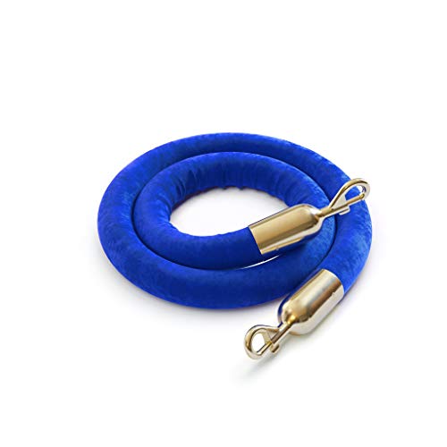 Blue Rope With Polished Brass Snap Ends