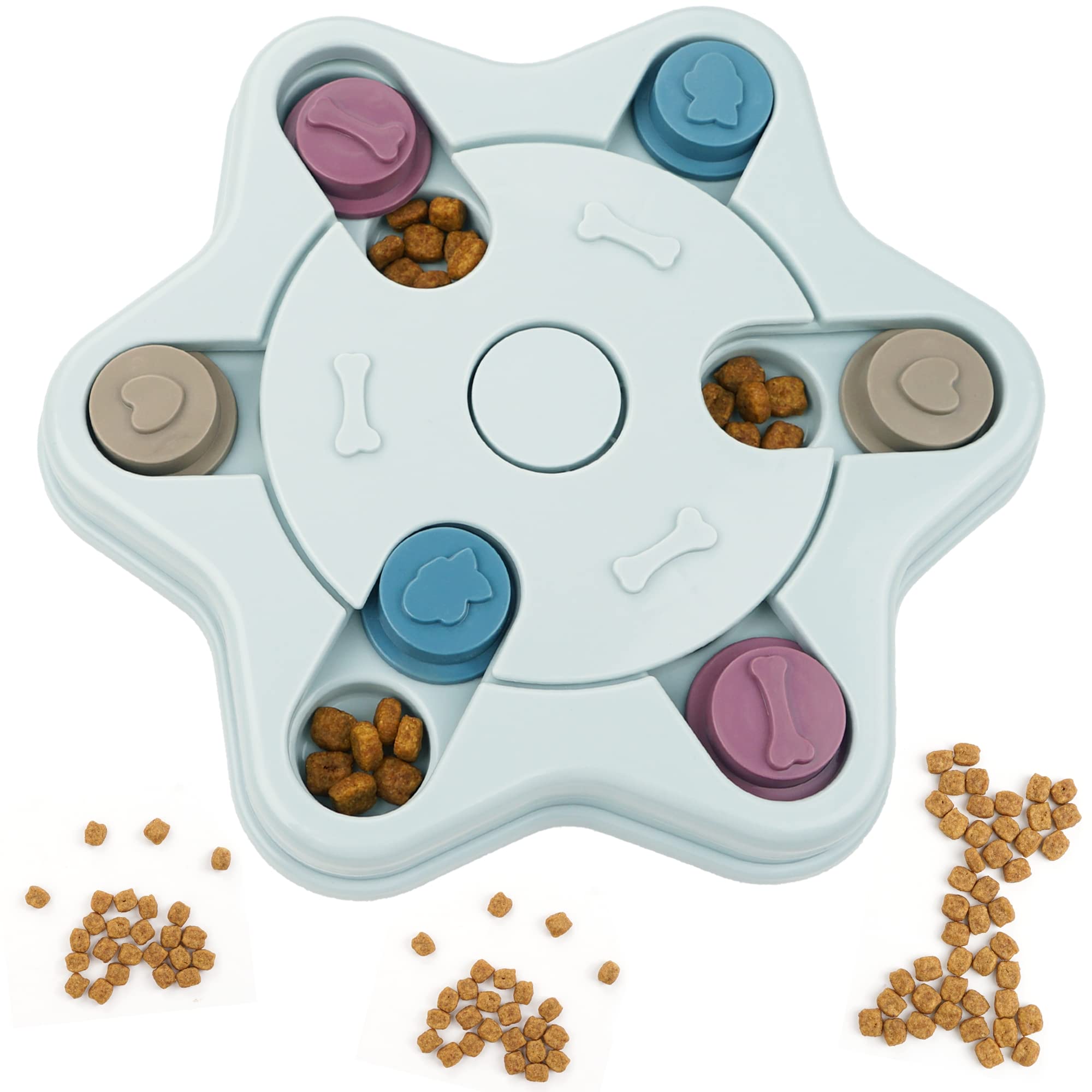 Interactive Dog Puzzle Toys for Small & Large Dogs - Treat Dispensing Enrichment Game for Mental Stimulation - Fun & Challenging Pet Toys for Boredom Relief & Training - Perfect for Indoor Play & Anxiety Relief