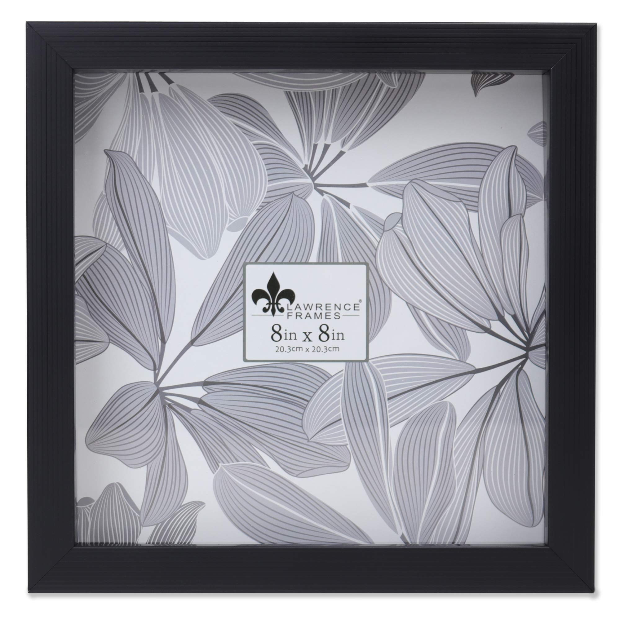 Lawrence Frames 785088 8x8 Inch Black Shadow Box Frame - Perfect for Displaying Memorabilia, Photos, and Collectibles in Home or Office Decor