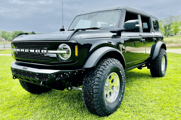 2021-2025 Ford Bronco Base Front Bumper - Bodyguard NAF21MYB Low Profile Non-Winch Sensor Bumper | Bare Metal Construction | Off-Road Protection & Style Upgrade