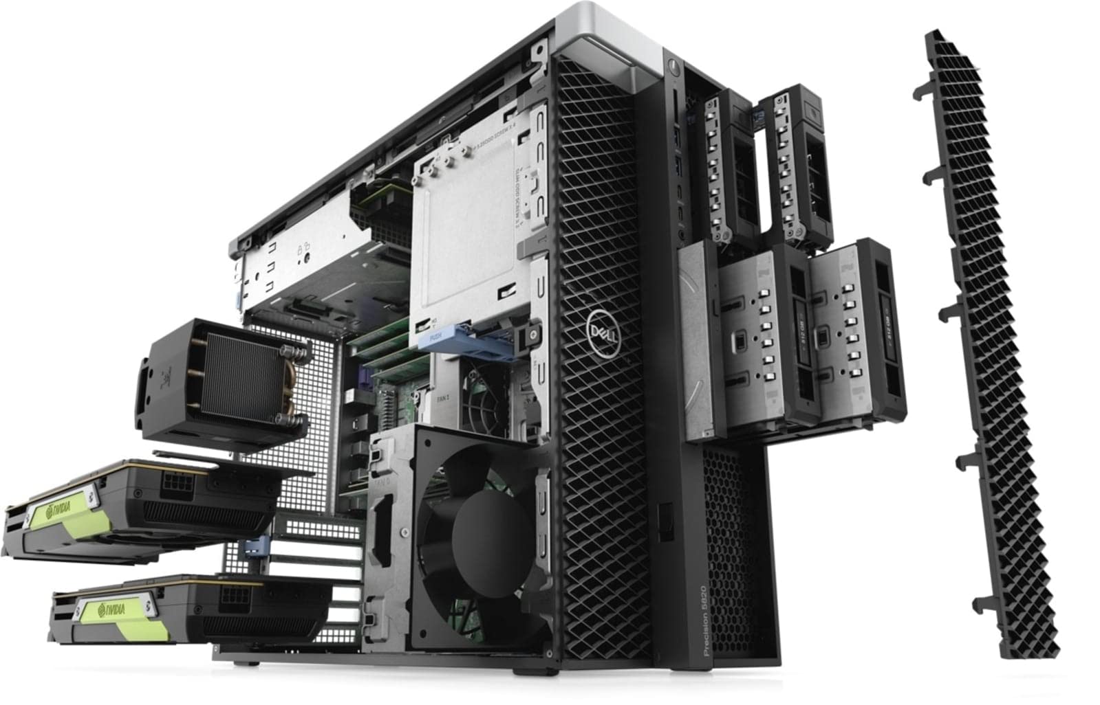 Dell Precision T5820 Workstation Desktop PC - Intel Xeon W-2225 Processor, 4 Cores @ 4.6GHz, 64GB RAM, 2TB HDD + 512GB SSD, NVIDIA Quadro P1000 4GB GDDR5, Windows 10 Pro (Renewed) - Perfect for 3D Modeling, Video Editing & CAD Design