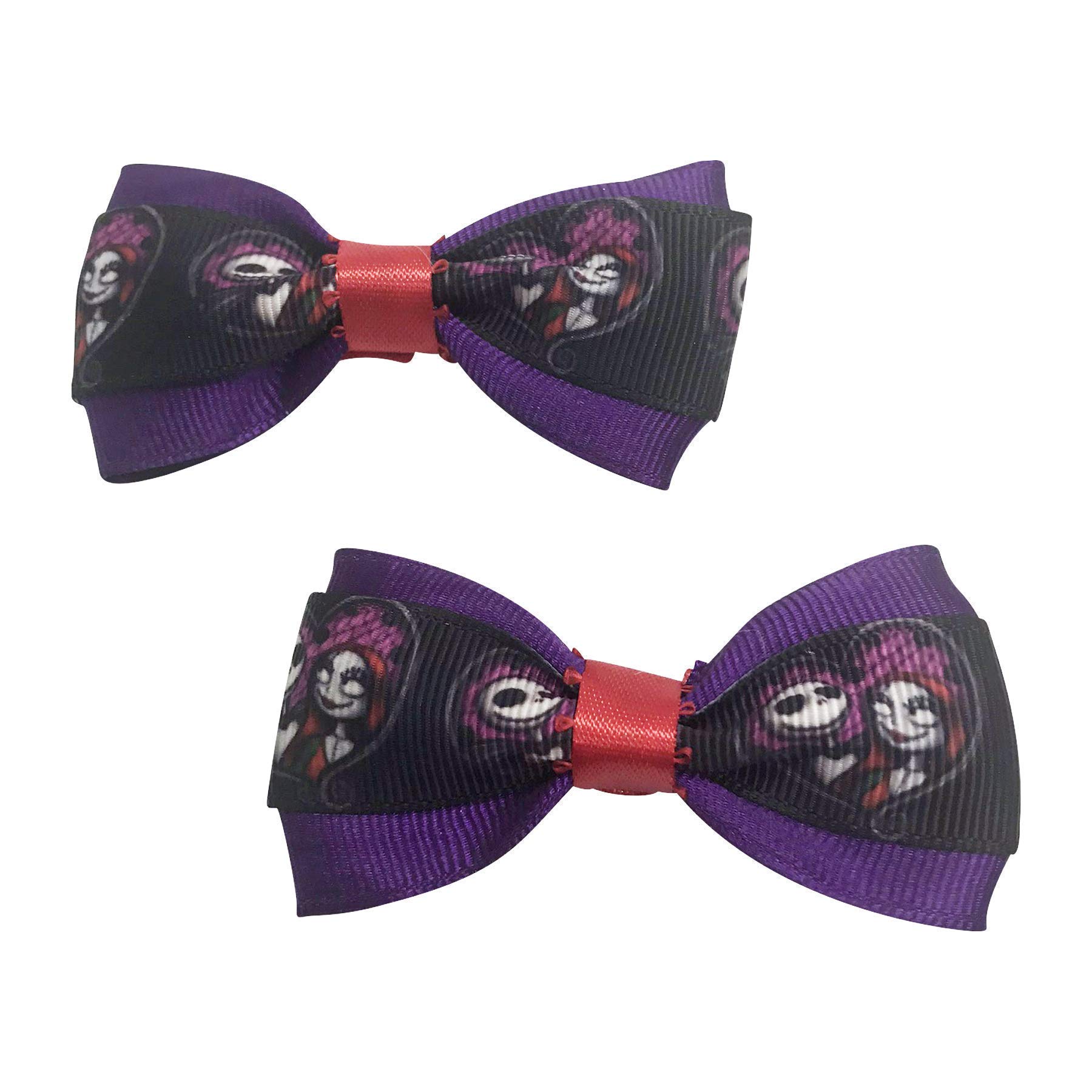 Christmas Hair Bows for Girls - 6 Pack Cute Toddler Hair Accessories for Pigtails, Ponytails & Braids - Perfect for Holidays, Parties & School Events