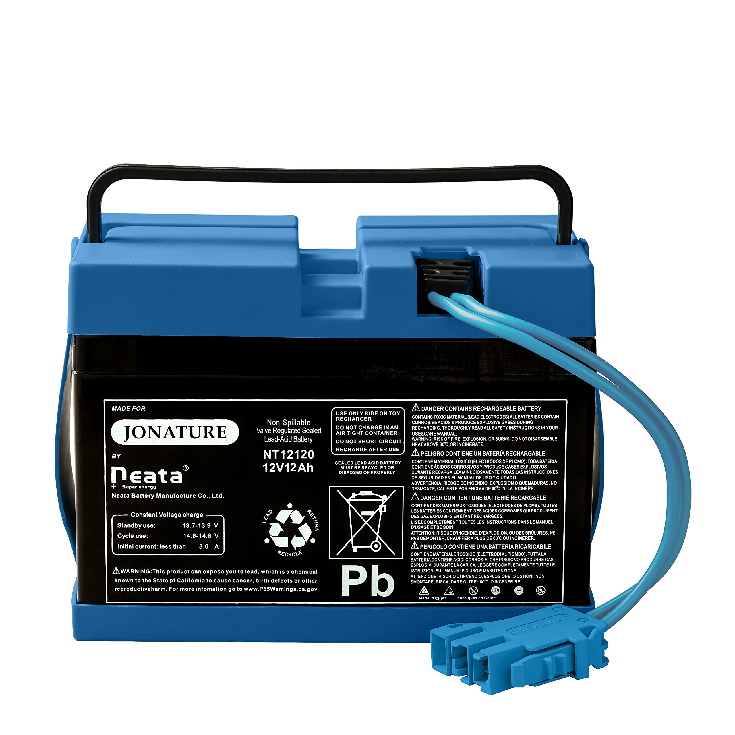 12V 12AH Replacement Battery with 3A Fast Charger for Peg Perego, Polaris RZR 900, Slingshot, John Deere Gator XUV & Gaucho Rock'in Kids Ride-On Cars - Power Up Your Child's Electric Vehicle for Outdoor Adventures