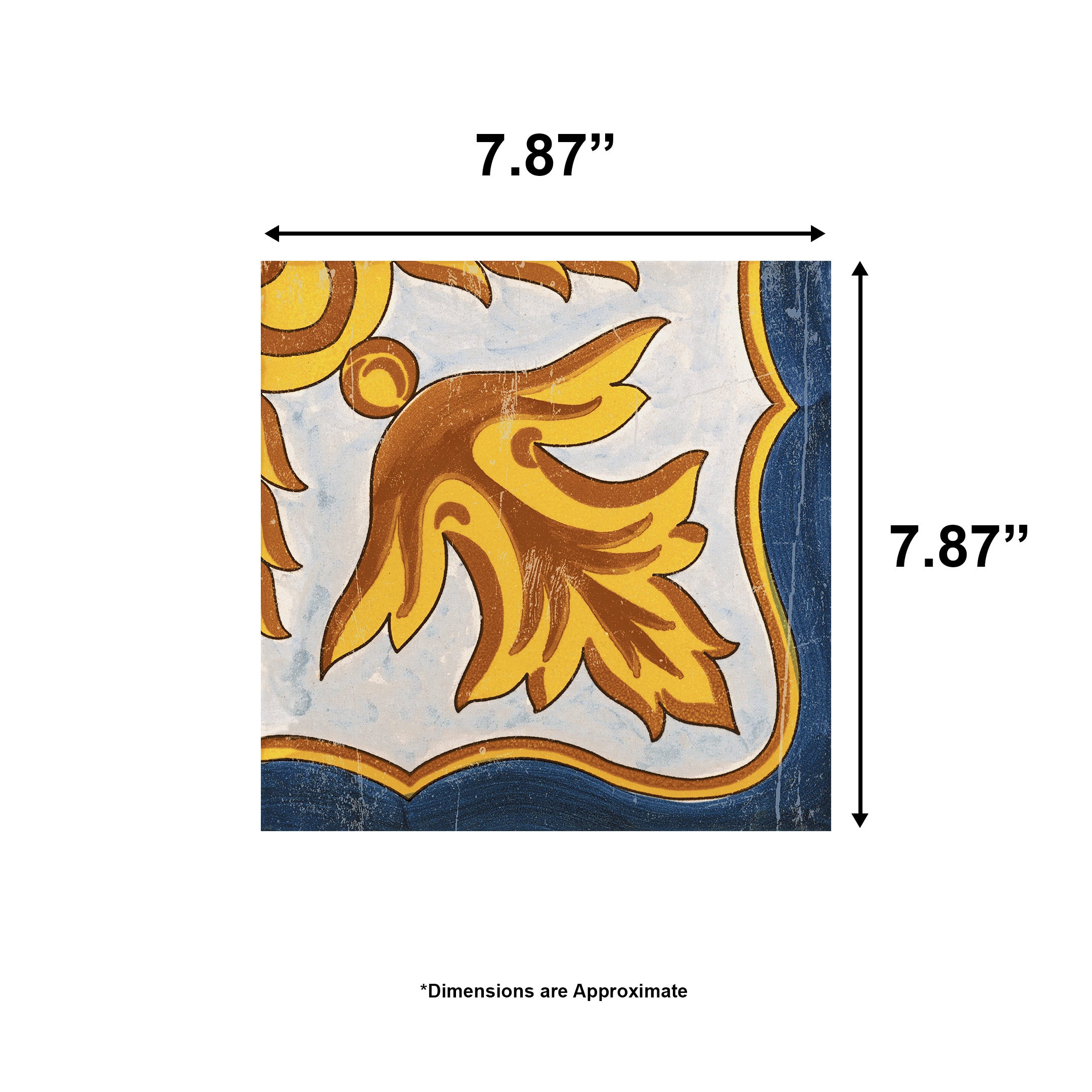 Vita Sole 02 Spanish Encaustic Cement Tiles - Handmade Orange County Floor & Wall Tiles for Kitchen, Bathroom & Patio Decor