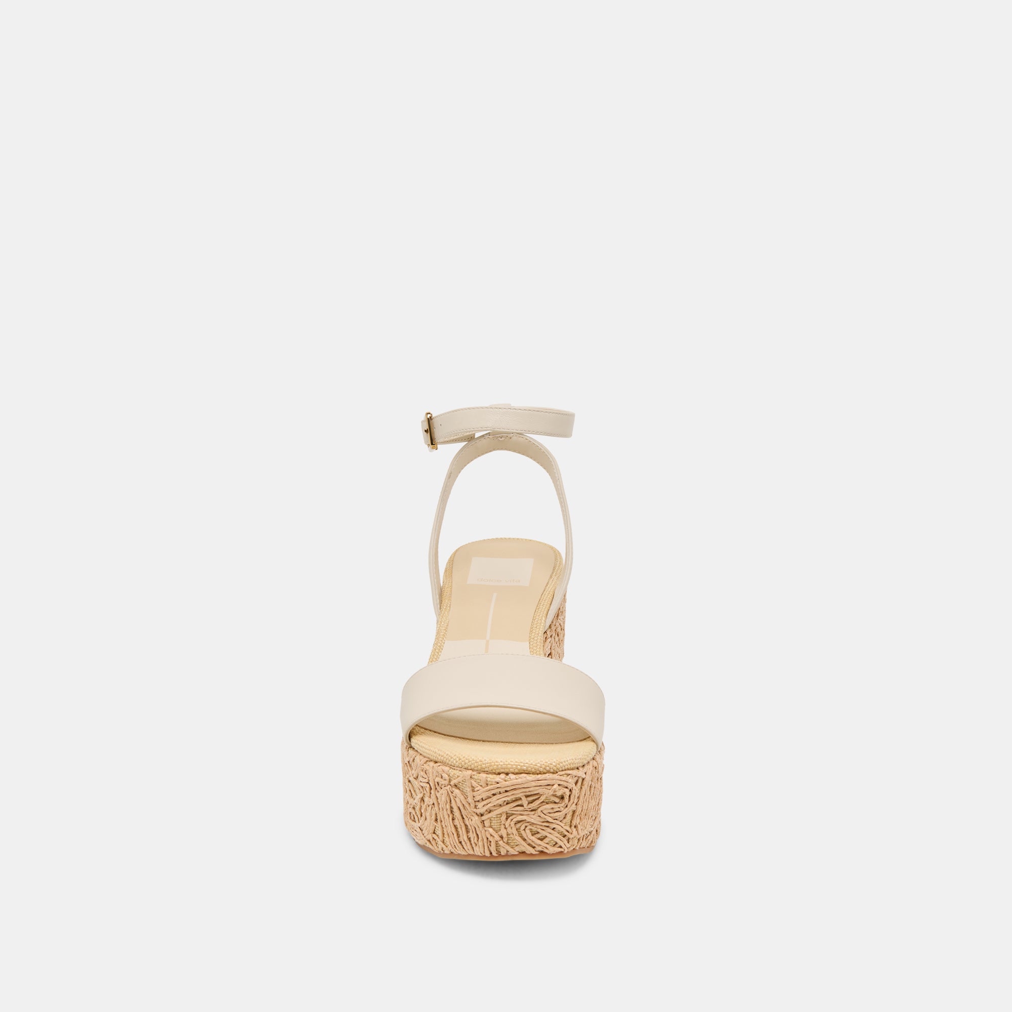 TALISA Women's Ivory Leather Wedge Sandals - Comfortable Casual Shoes for Summer, Beach, and Outdoor Activities