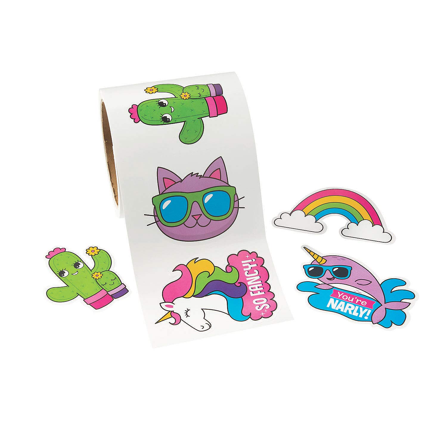 100-Piece Cute Jumbo Waterproof Decal Stickers for Scrapbooking, Journals & DIY Crafts - Durable Vinyl Stationery Stickers for Kids & Adults