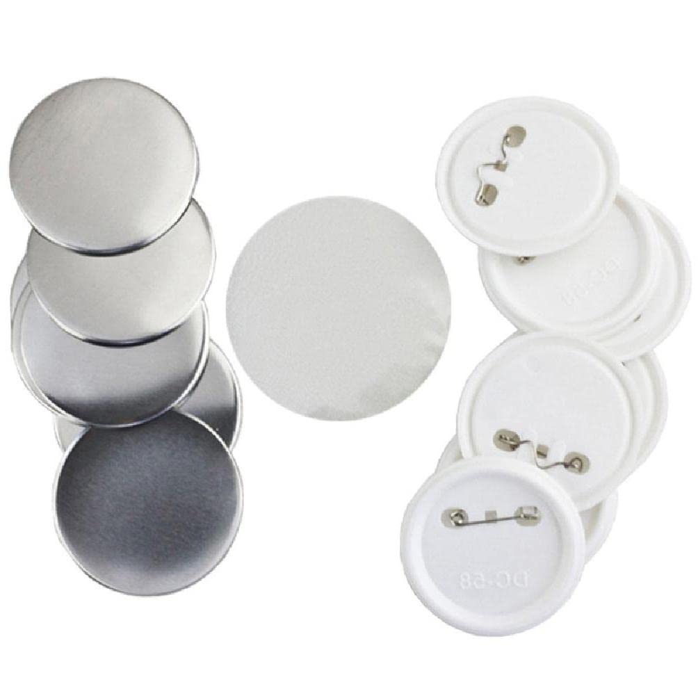 100 Sets Metal Blank Badge Pins - Personalized DIY Brooches, Cabochon Lapel Pins for Backpacks, Clothes & Crafts - Button Maker Machine Accessories for Custom Jewelry Making & Fashion DIY Projects