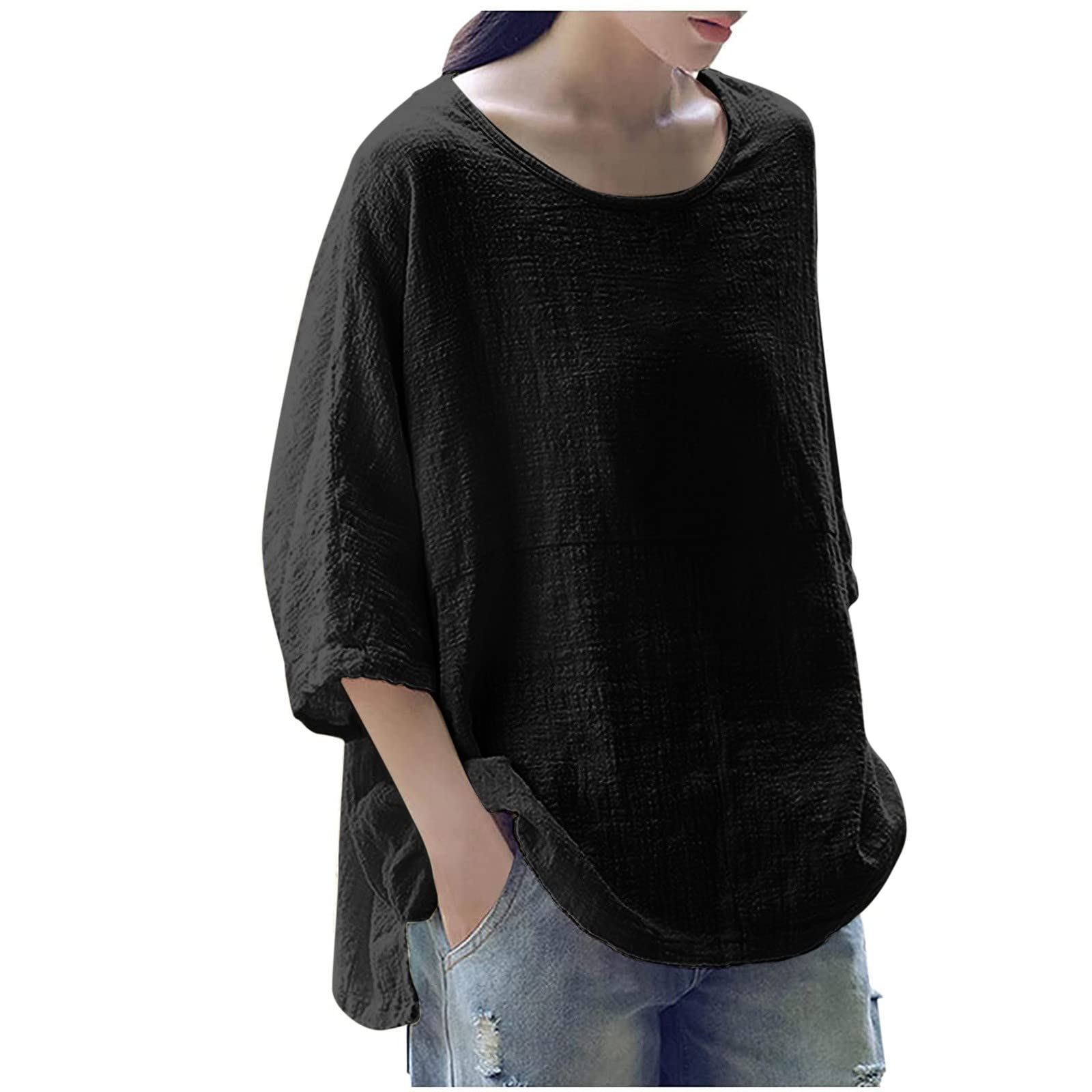 Trendy 3/4 Sleeve T-Shirts for Women - Summer Casual & Dressy Tops for Outings