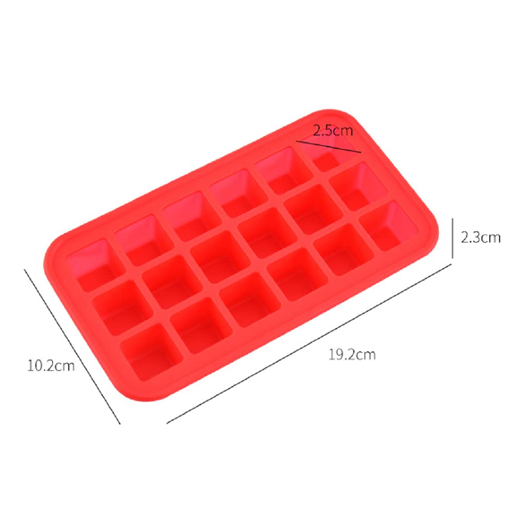 Premium 18-Grid Silicone Ice Cube Tray for Cocktails, Chocolate & Jelly - Small Square Ice Molds with Lattice Design - DIY Home Bar & Kitchen Tool (1-Piece) - Perfect for Parties, Beverages & Desserts