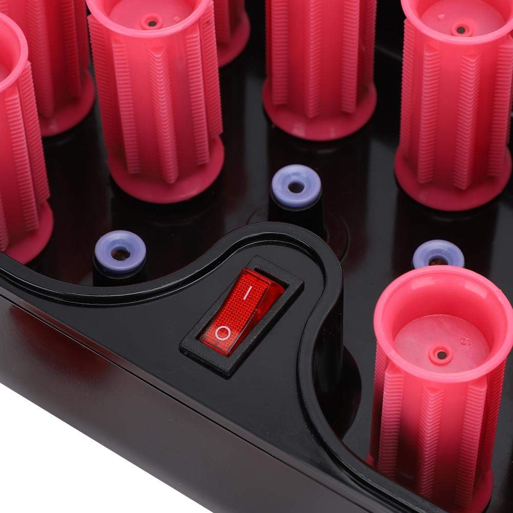 15Pcs Electric Heated Hair Curlers Set - 30mm Perm Rods with Clips for Short & Long Hair Styling, 110-220V Fast Heating Rollers for Salon & Home Use - Perfect for Parties, Weddings & Daily Styling