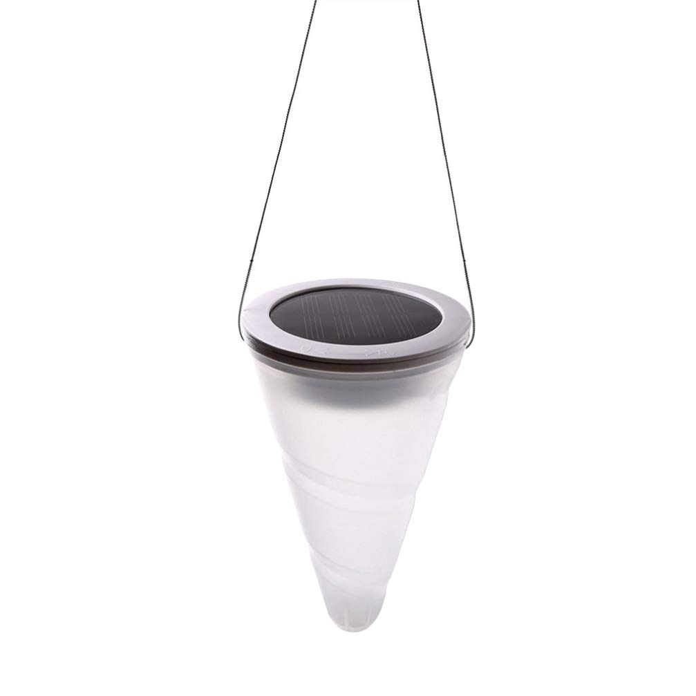 Uonlytech Solar Lanterns Outdoor - Waterproof Hanging LED Solar Lights for Garden, Yard, Pathway, Patio - Conical Shape Decorative Solar Candles for Romantic Ambience & Outdoor Lighting